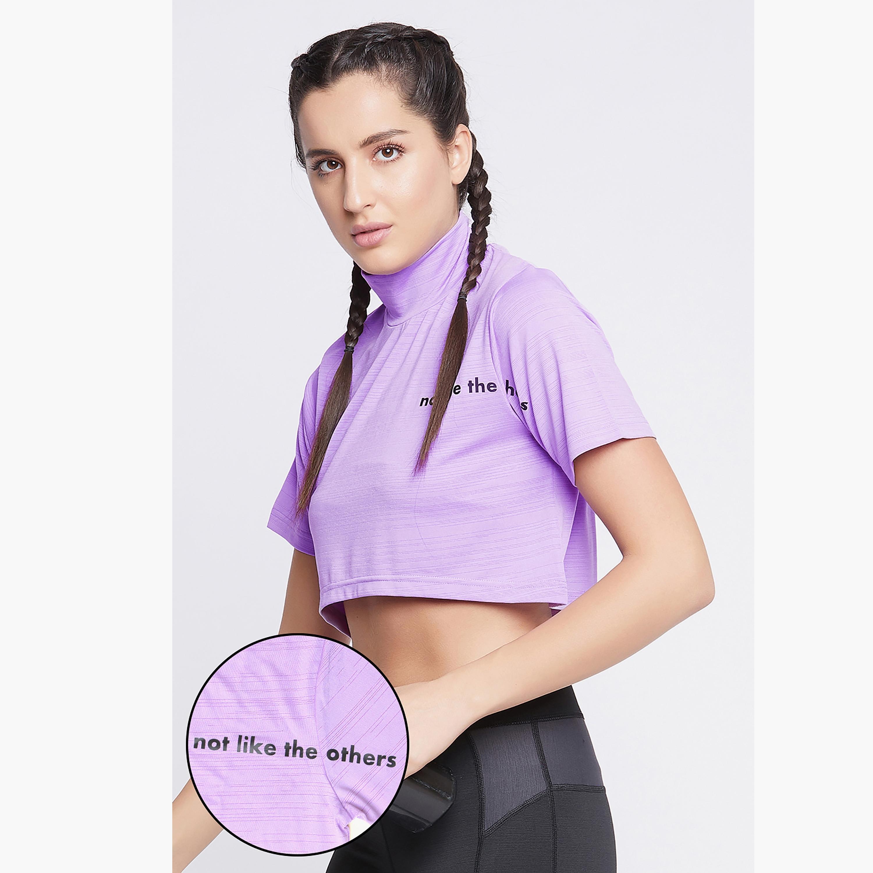 Clovia Solid Turtle Neck Crop Top-women-clothing-sportswearandactivewear-tshirtsandvests-image-1