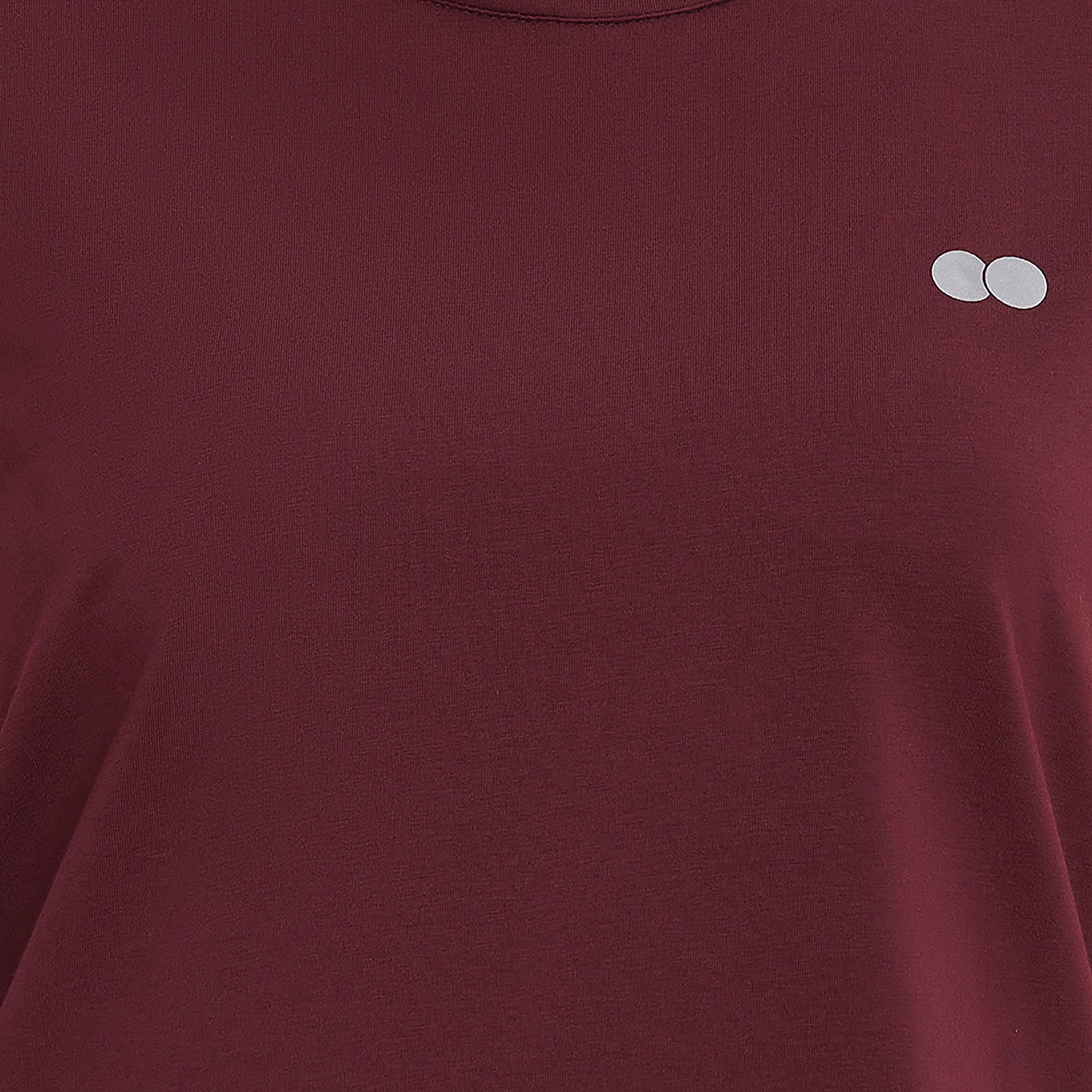 Clovia Comfort Fit Women's Active T-Shirt in Maroon - Cotton-women-clothing-tshirts-image-6
