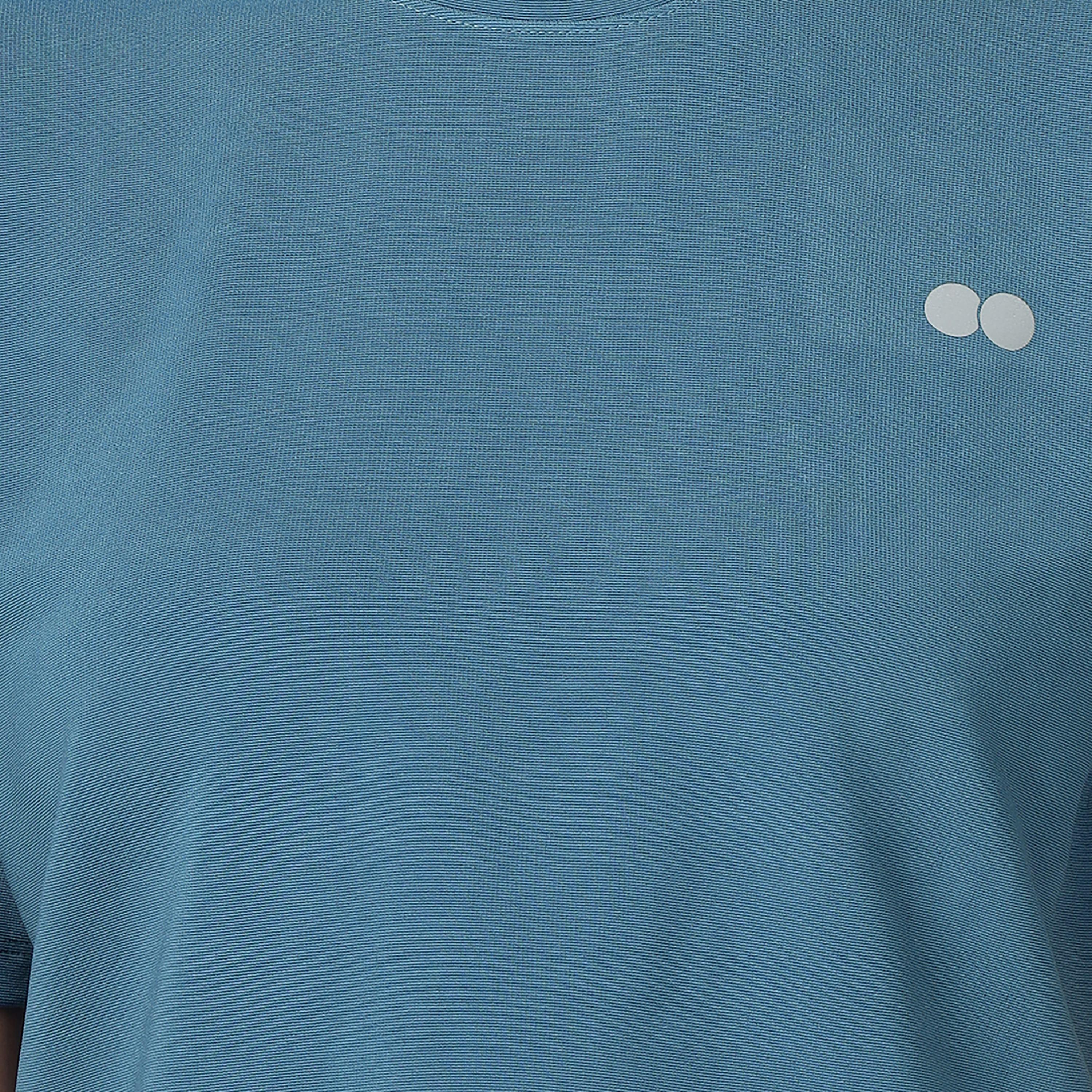 Clovia Comfort Fit Women's Active Crop T-Shirt in Deep Sea Blue-women-clothing-tshirts-image-6