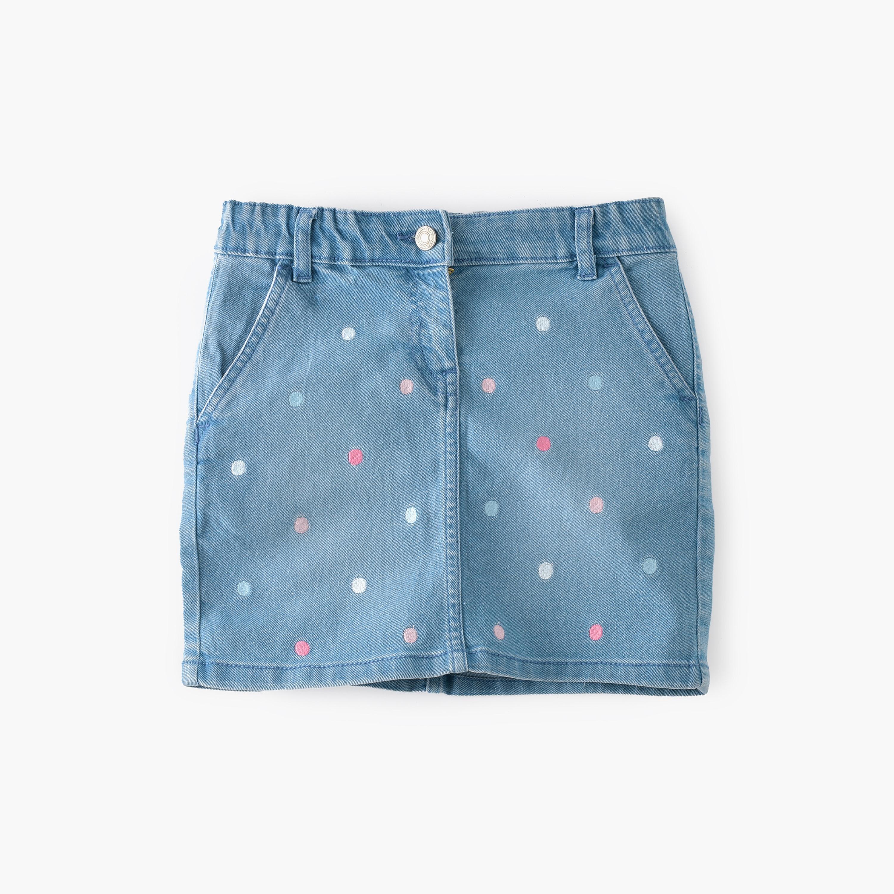 UniqKidz Embroidered Elasticated Skirt-girls-clothing-bottoms-skirts-image-1