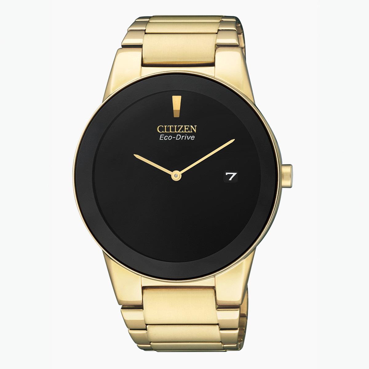 ساعة تناظرية ذهبية إيكو درايف بحزام معدني للرجال من سيتيزن - AU1062 56E-men-watchesandjewellery-watches-image-1
