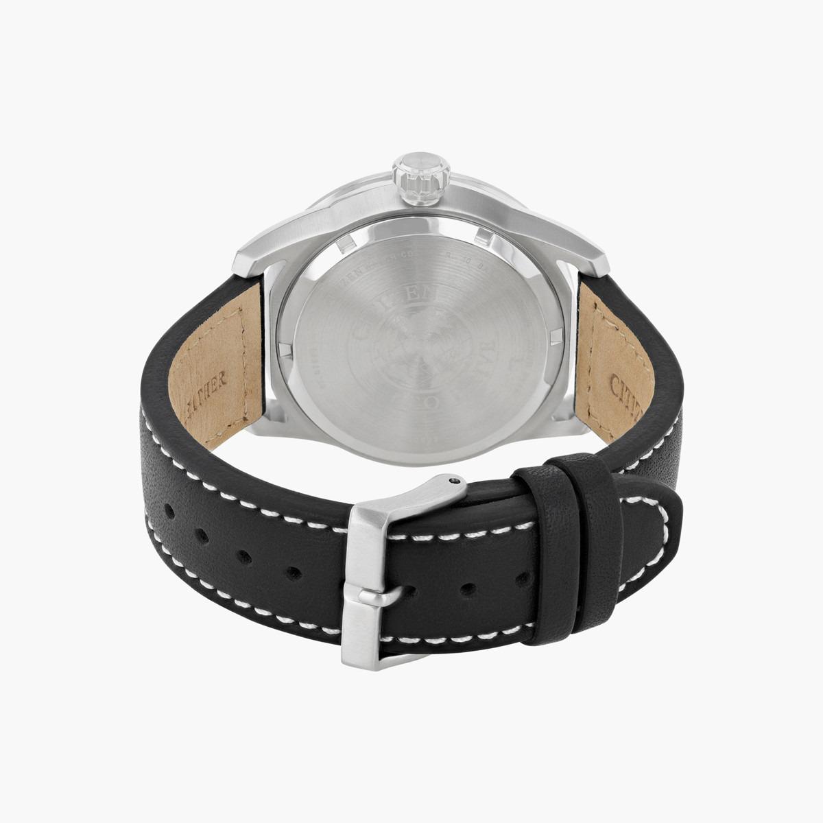 Citizen Men's Black Analog Leather Strap Watch AW 1360 04E-men-watchesandjewellery-watches-image-2