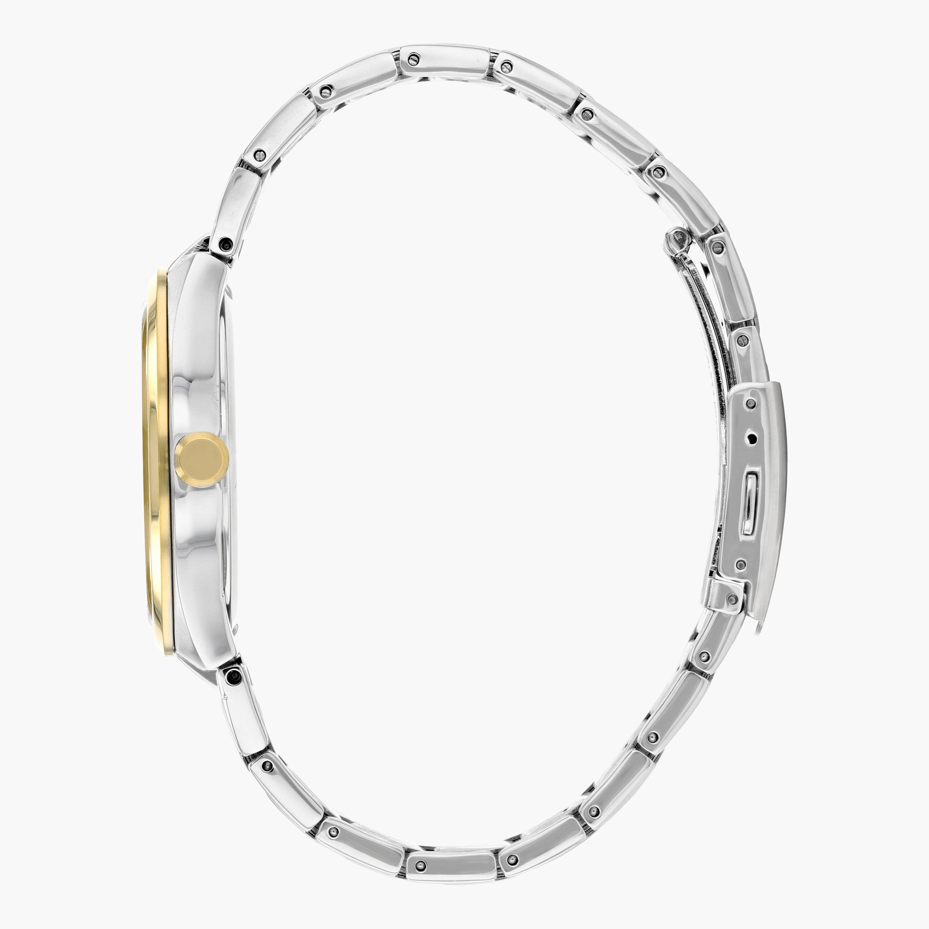 ساعة تناظرية فضيّة/ ذهبية إيكو درايف بحزام معدني للرجال من سيتيزن - AW137451B-men-watchesandjewellery-watches-image-3