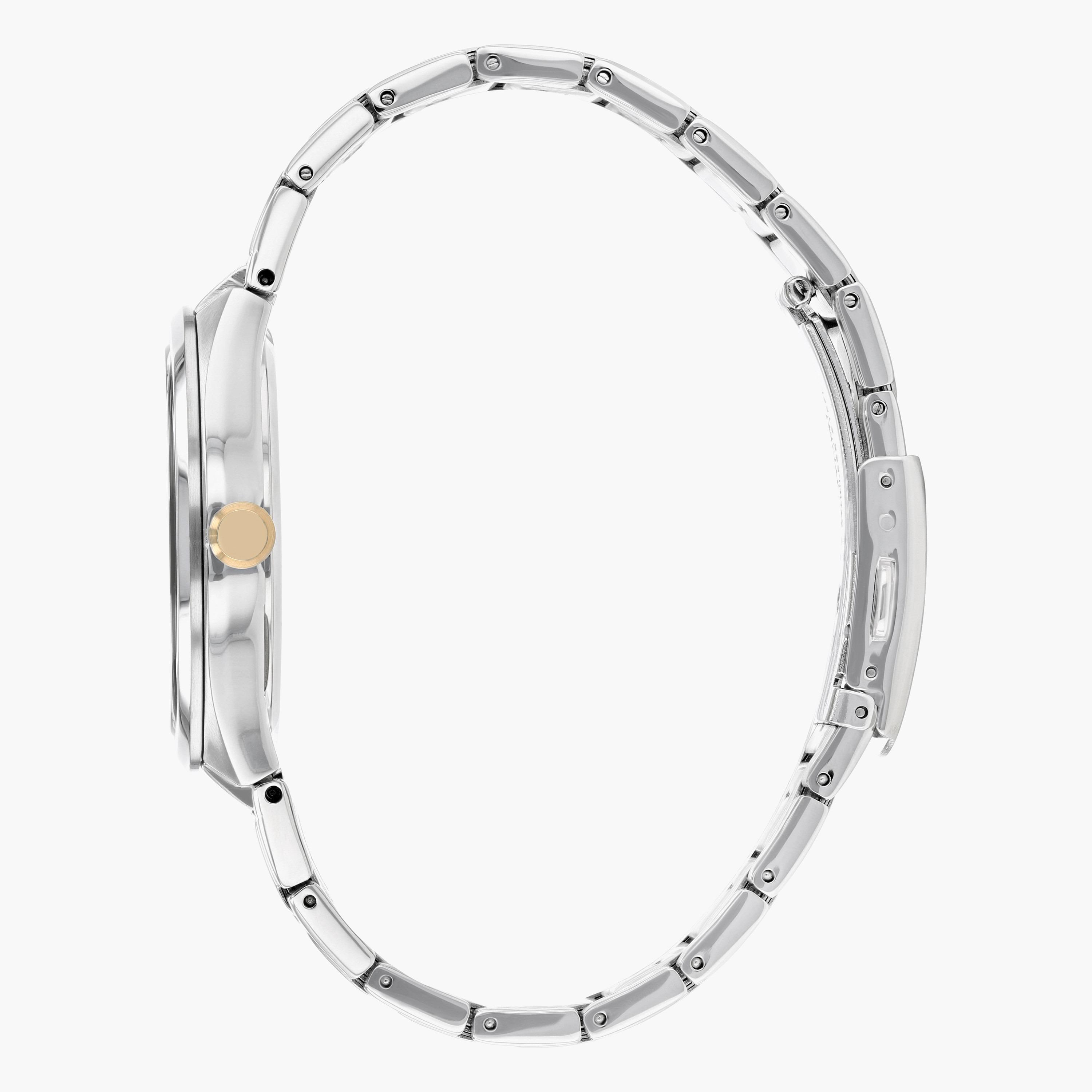 Citizen Men's Silver/Gold Analog Eco-Drive Metal Strap Watch AW137655H-men-watchesandjewellery-watches-image-3