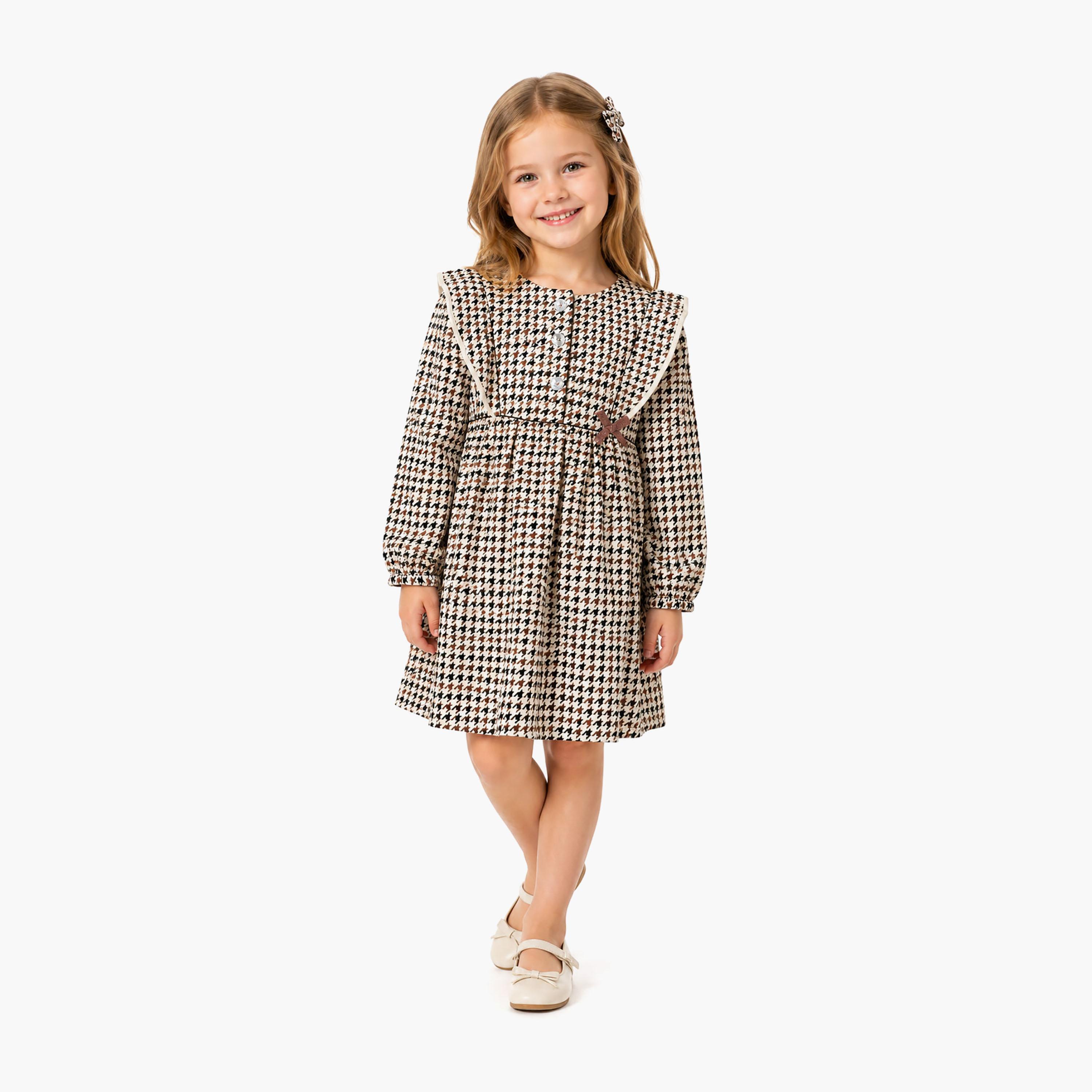Victor and Jane Printed Long Sleeves Dress-girls-clothing-dressesandjumpsuits-image-1