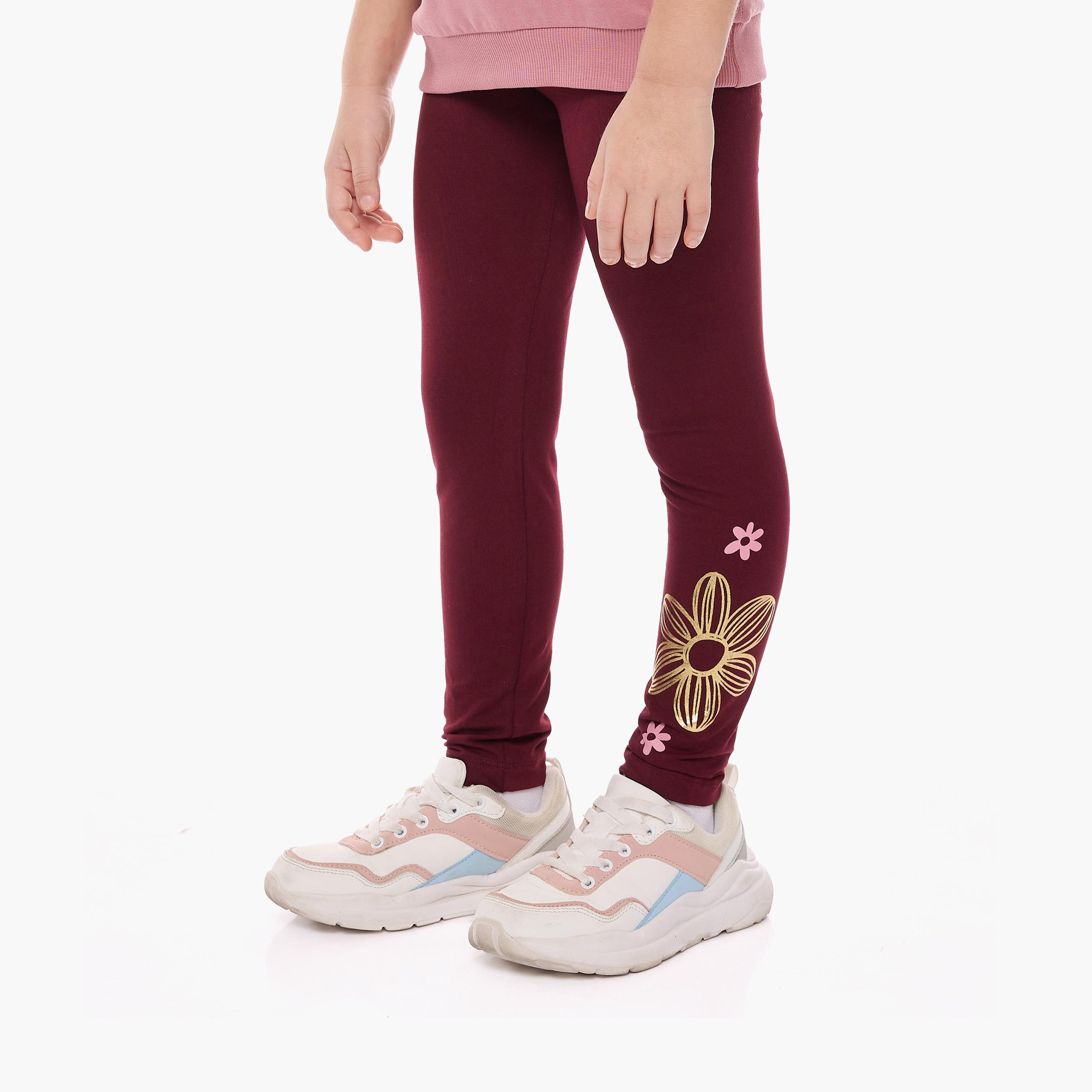 Victor and Jane 2-Piece Floral Printed Long Sleeves Sweatshirt with Leggings-girls-clothing-winterwear-setsandcoords-image-3
