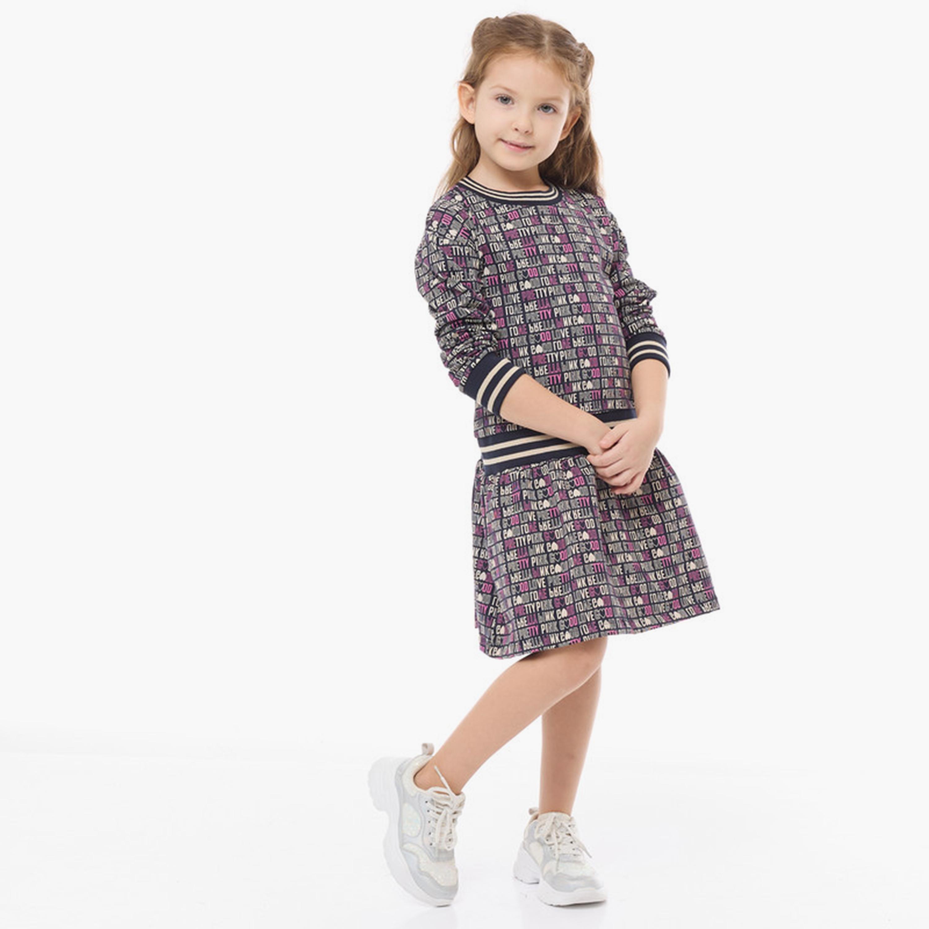 Victor and Jane Printed Long Sleeves Dress-girls-clothing-dressesandjumpsuits-image-1