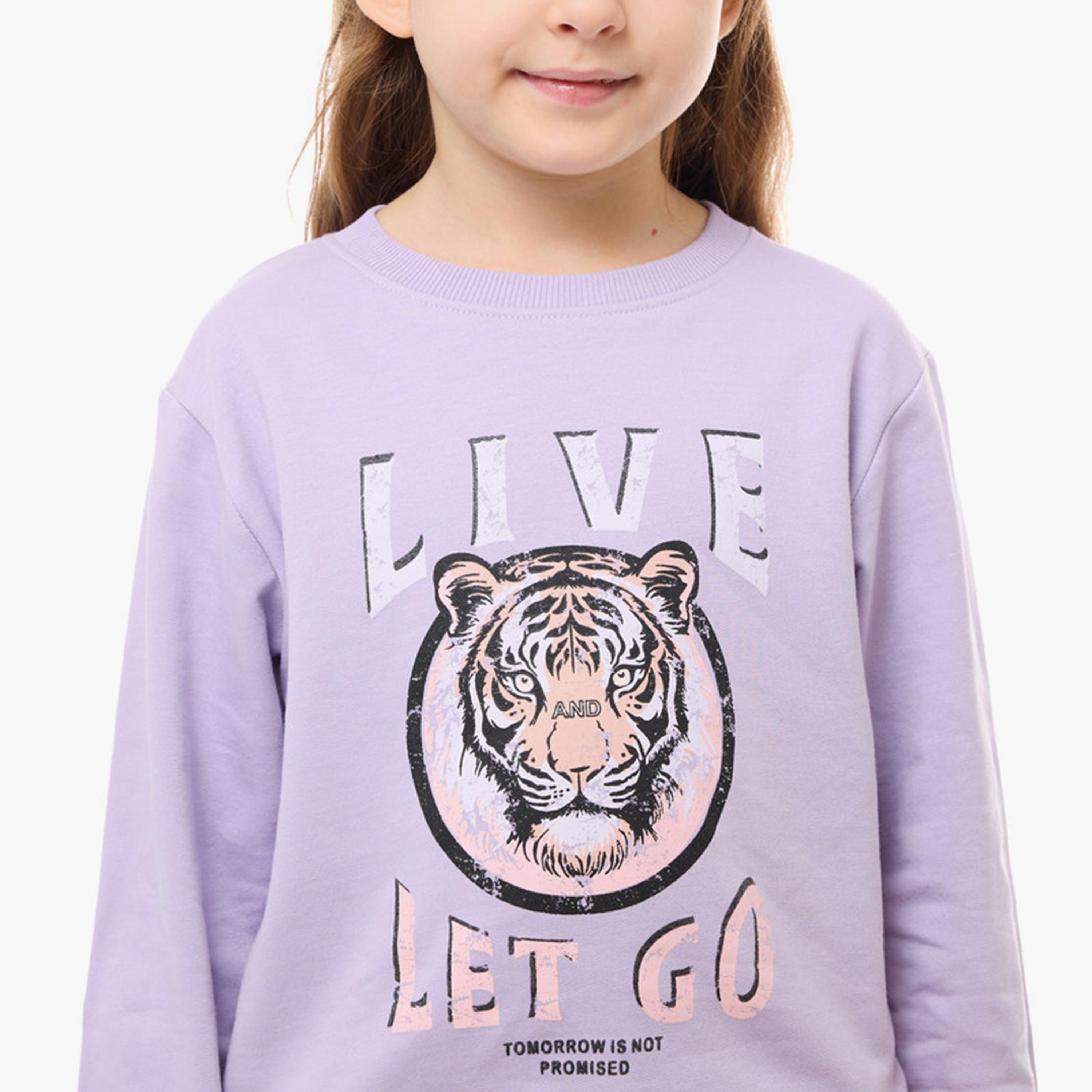 سويت شيرت مطبوع بأكمام طويلة من فيكتور اند جين-girls-clothing-sweatshirts-image-5