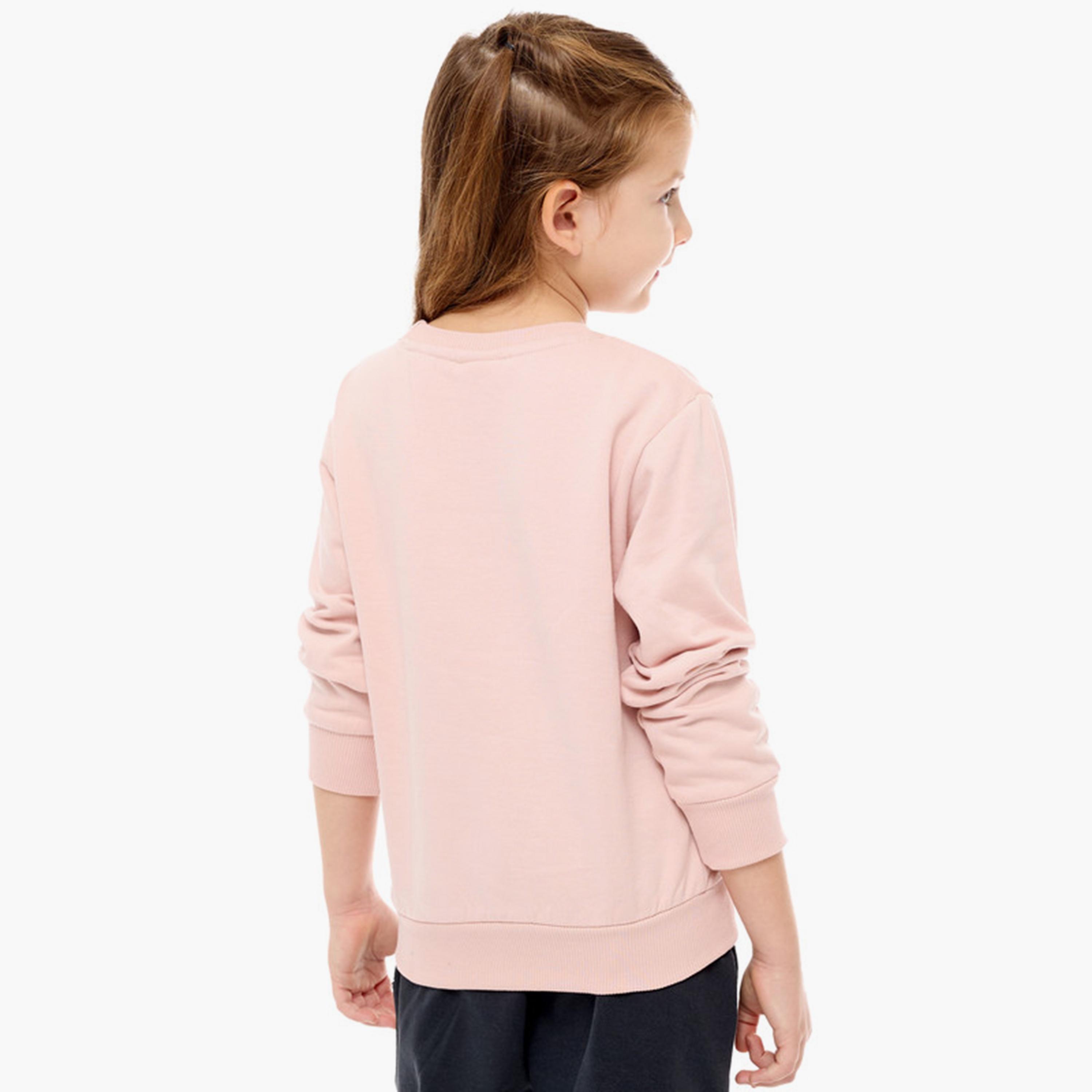 سويت شيرت مطبوع بأكمام طويلة من فيكتور اند جين-girls-clothing-sweatshirts-image-3