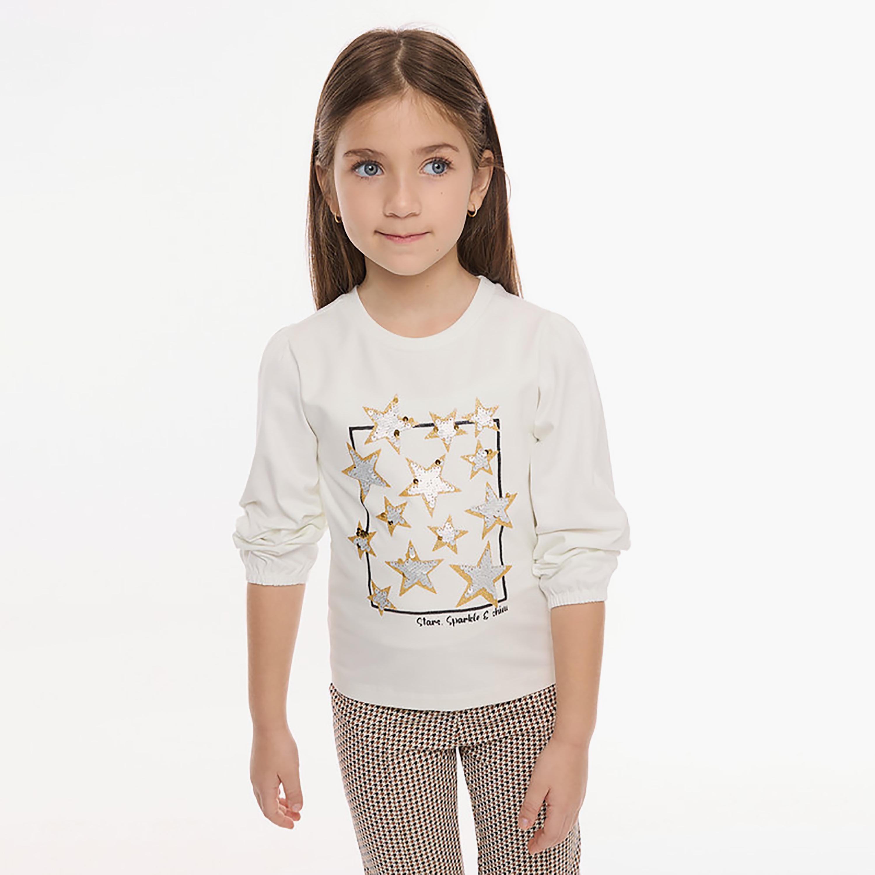 تي شيرت مطبوع بأكمام طويلة قطعتين مع بنطال ضيق من فيكتور اند جين-baby-girls-clothing-setsandcoords-image-4