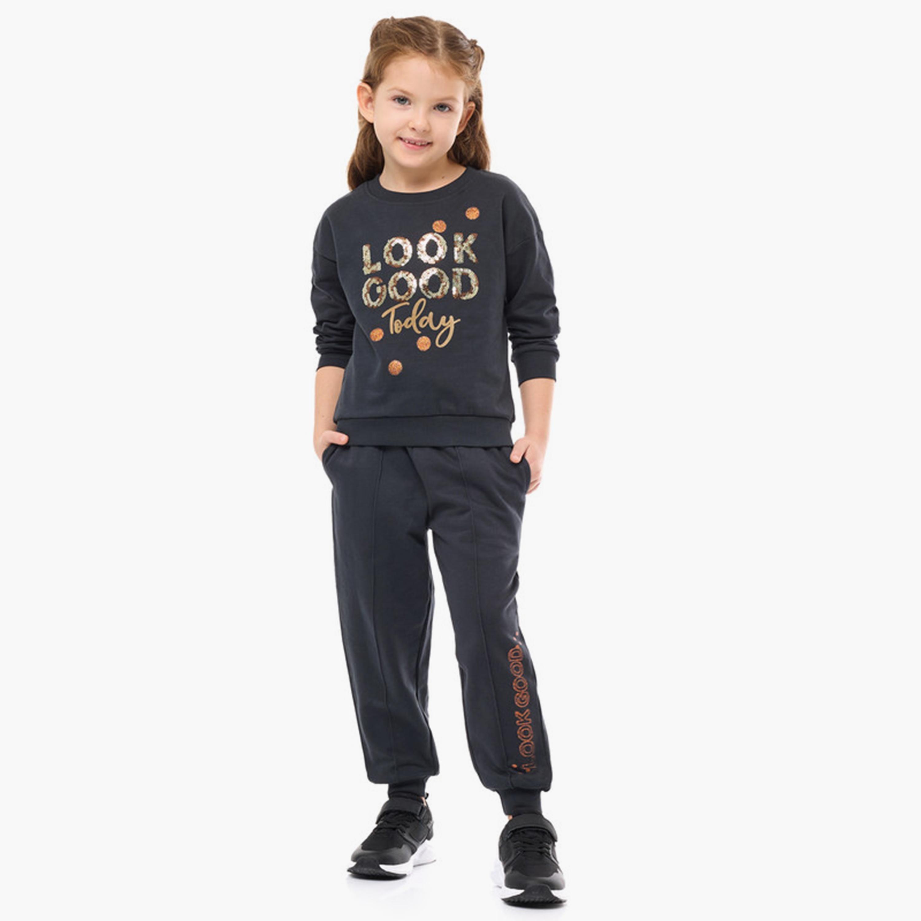 Victor and Jane 2-Piece Printed Long Sleeves Sweatshirt with Joggers-girls-clothing-winterwear-setsandcoords-image-1