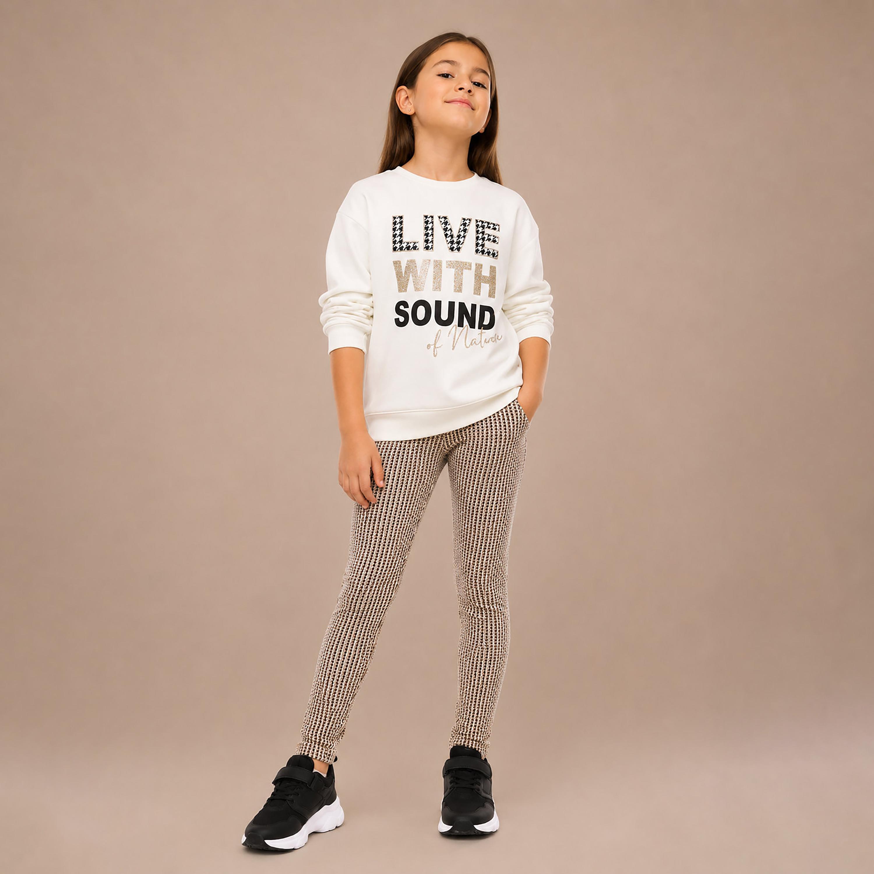 تي شيرت مطبوع بأكمام طويلة قطعتين مع بنطال ضيق من فيكتور اند جين-baby-girls-clothing-setsandcoords-image-1