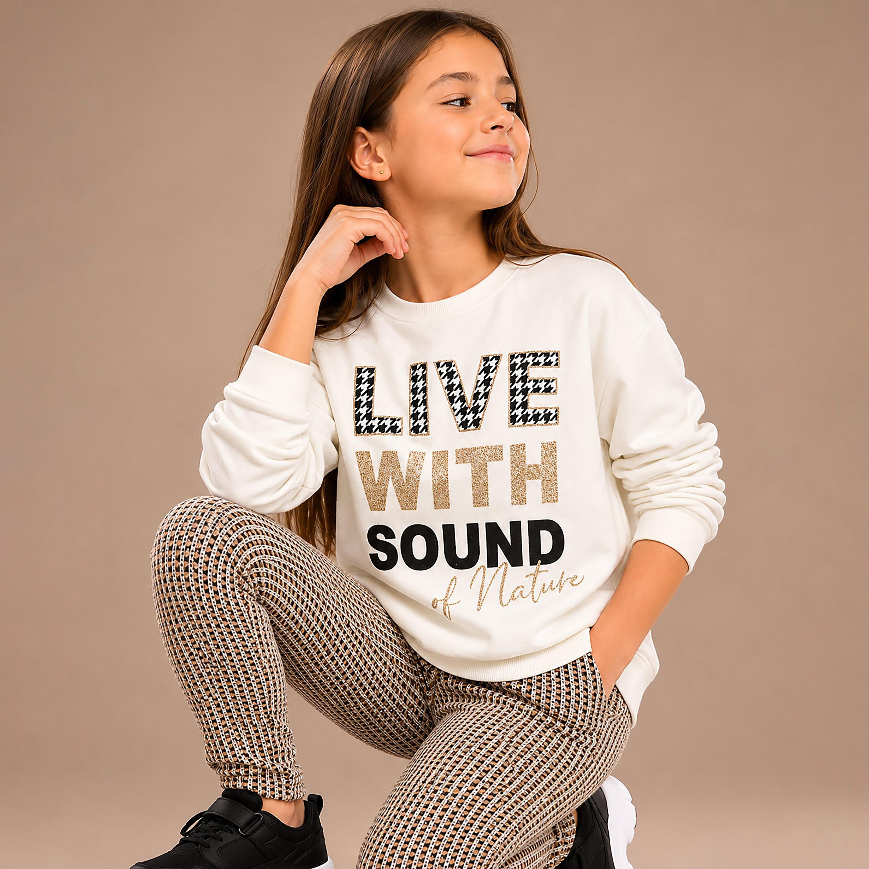 تي شيرت مطبوع بأكمام طويلة قطعتين مع بنطال ضيق من فيكتور اند جين-baby-girls-clothing-setsandcoords-image-4