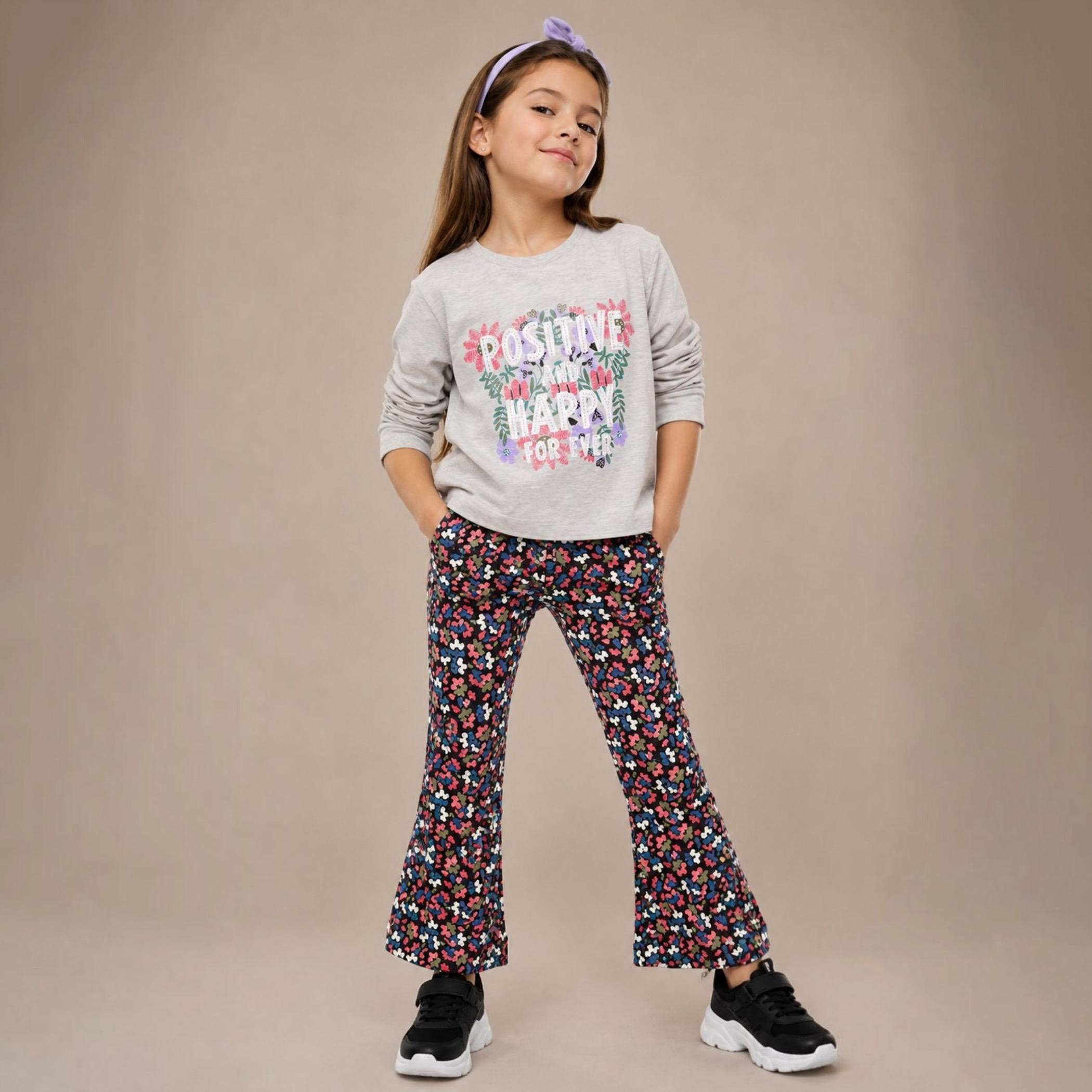 تي شيرت مطبوع بأكمام طويلة قطعتين مع بنطال ضيق من فيكتور اند جين-baby-girls-clothing-setsandcoords-image-1