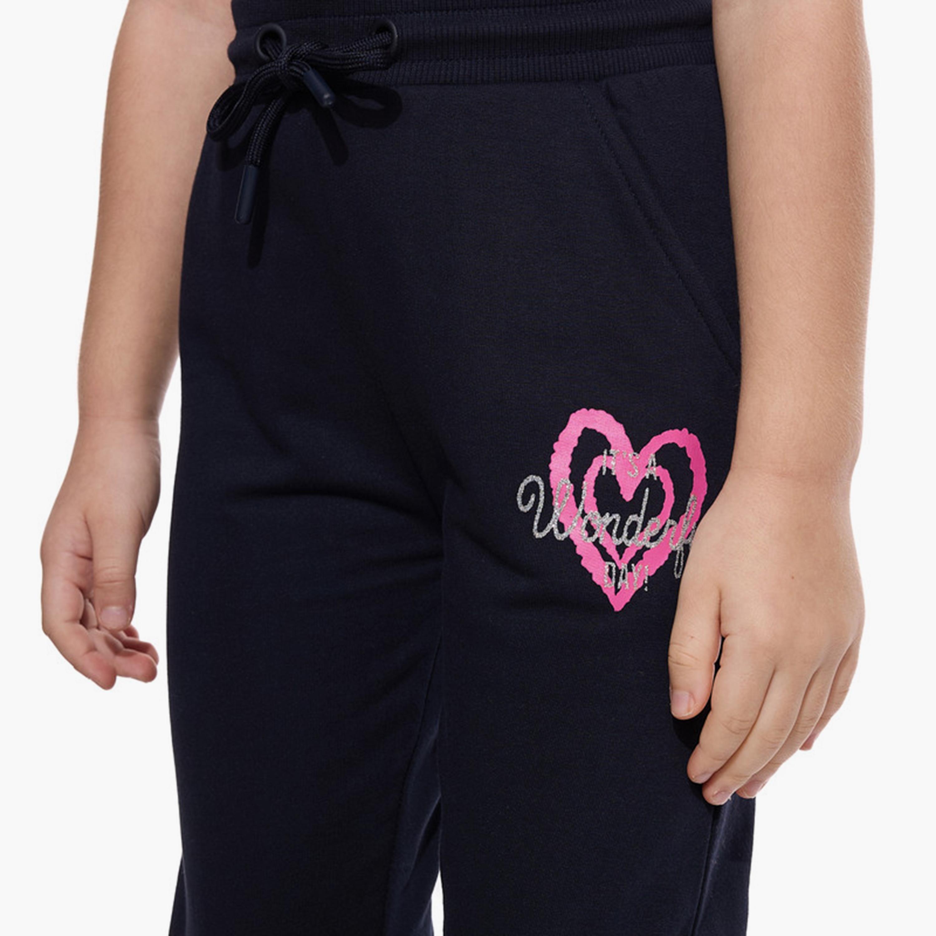 جاكيت قطعتين مطبوع بأكمام طويلة مع بنطال ركض من فيكتور اند جين-girls-clothing-winterwear-setsandcoords-image-1