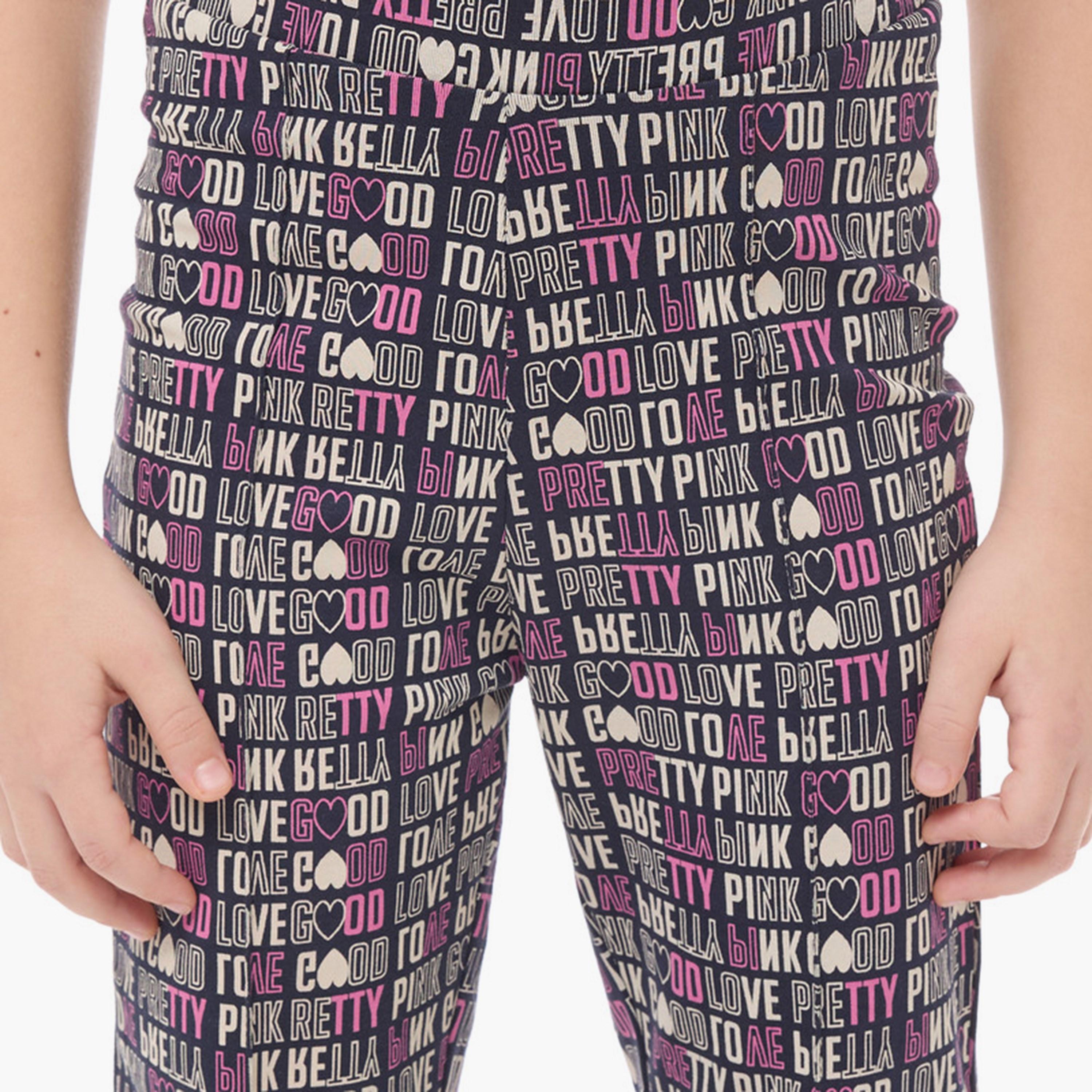 تي شيرت مطبوع بأكمام طويلة قطعتين مع بنطال ضيق من فيكتور اند جين-baby-girls-clothing-setsandcoords-image-6