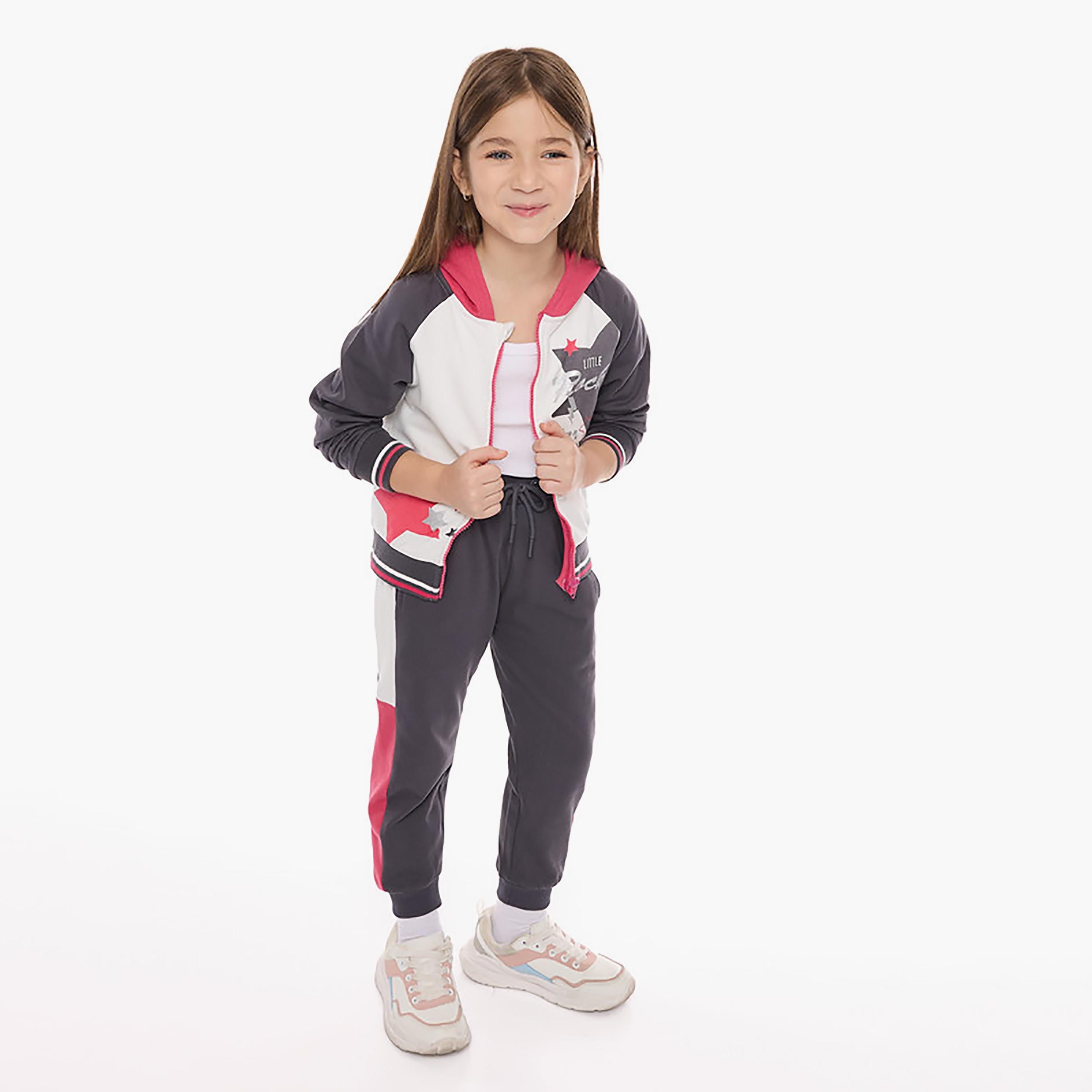 Victor and Jane 2-Piece Printed Long Sleeves Jacket with Joggers-girls-clothing-winterwear-setsandcoords-image-2
