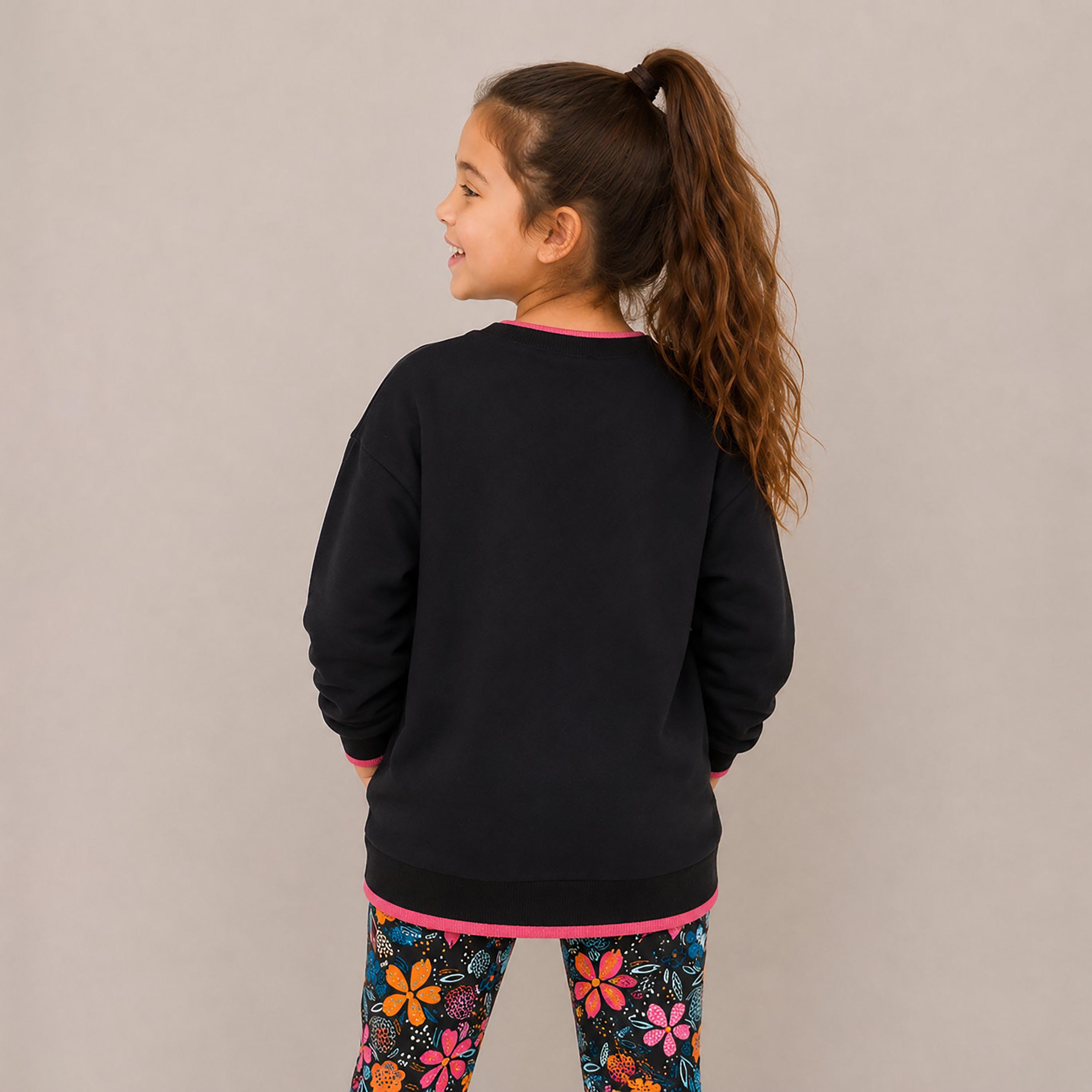 Victor and Jane 2-Piece Floral Printed Long Sleeves Sweatshirt with Leggings-girls-clothing-winterwear-setsandcoords-image-3