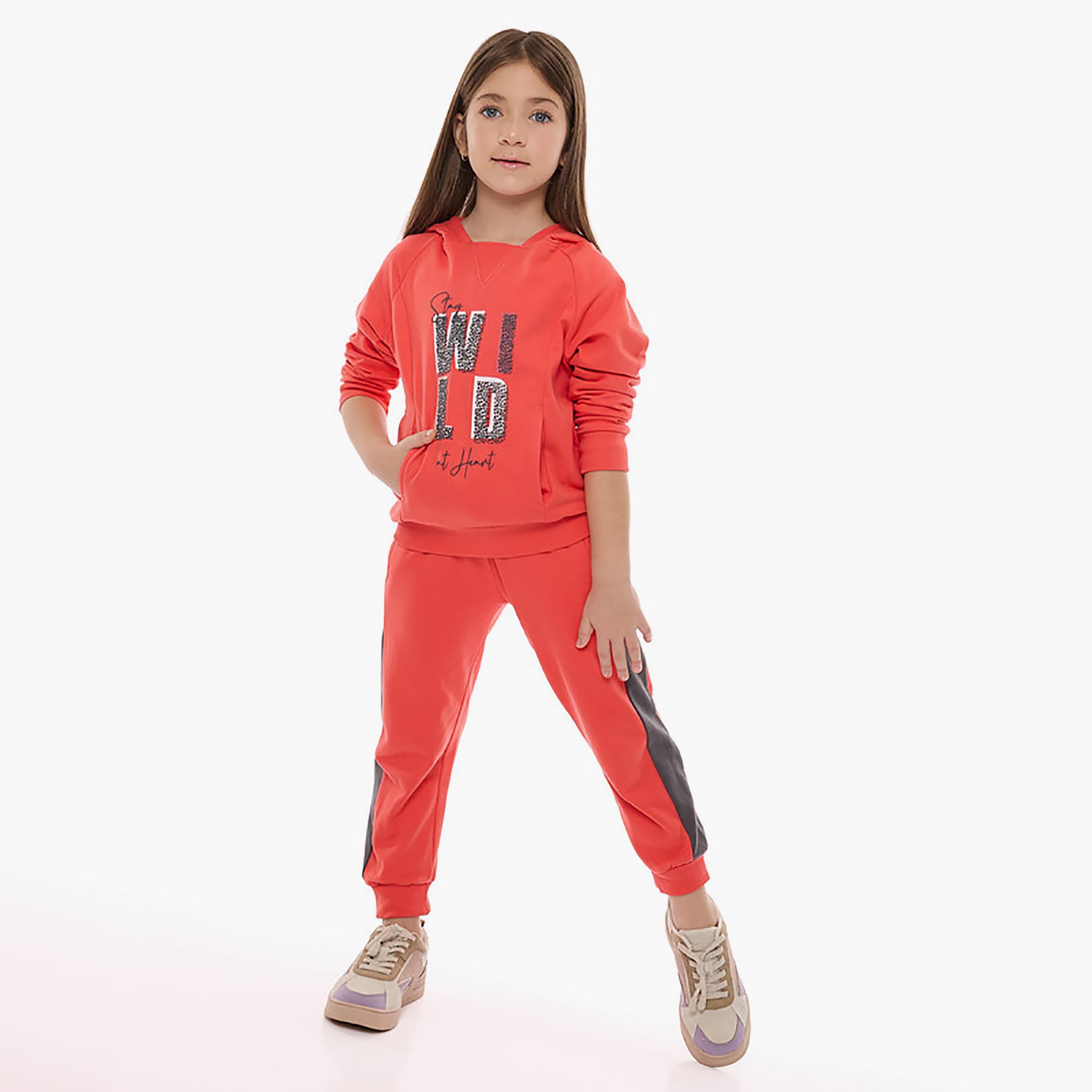 Victor and Jane 2-Piece Printed Long Sleeves Hoodie with Joggers-girls-clothing-winterwear-setsandcoords-image-1
