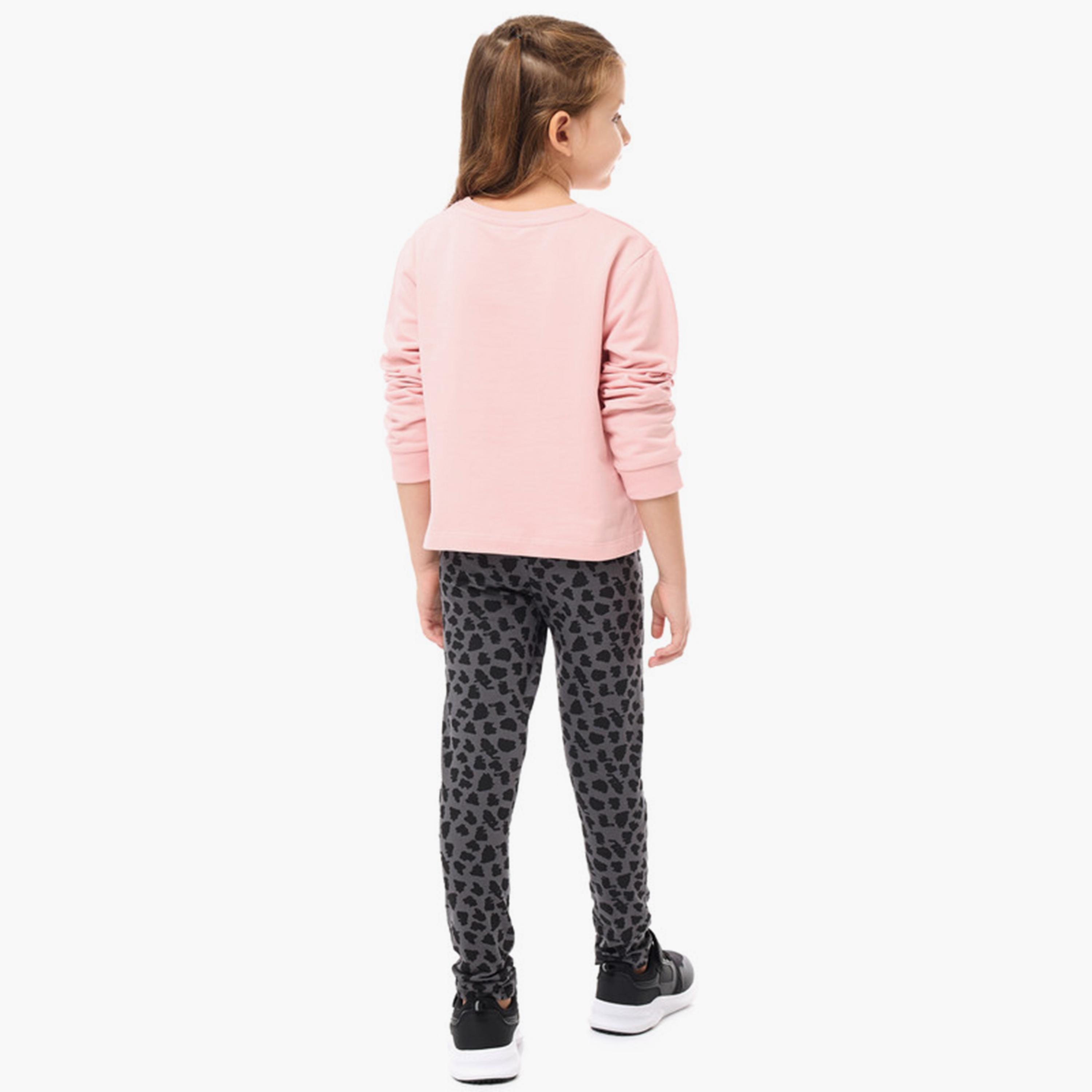تي شيرت مطبوع بأكمام طويلة قطعتين مع بنطال ضيق من فيكتور اند جين-baby-girls-clothing-setsandcoords-image-2