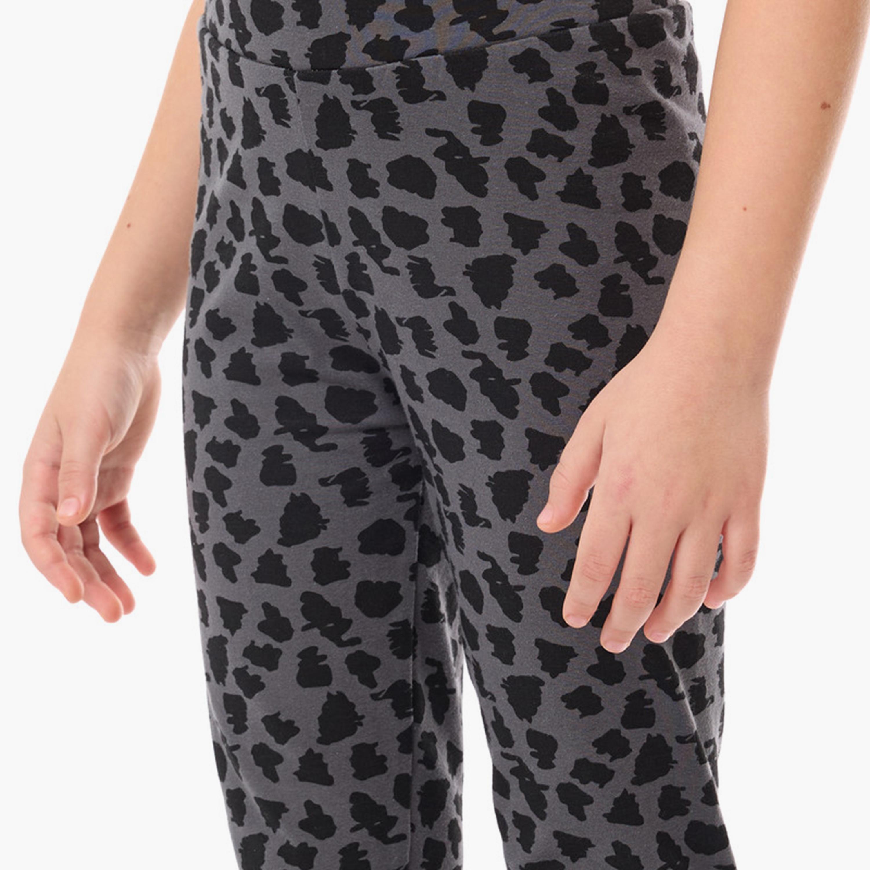 تي شيرت مطبوع بأكمام طويلة قطعتين مع بنطال ضيق من فيكتور اند جين-baby-girls-clothing-setsandcoords-image-5