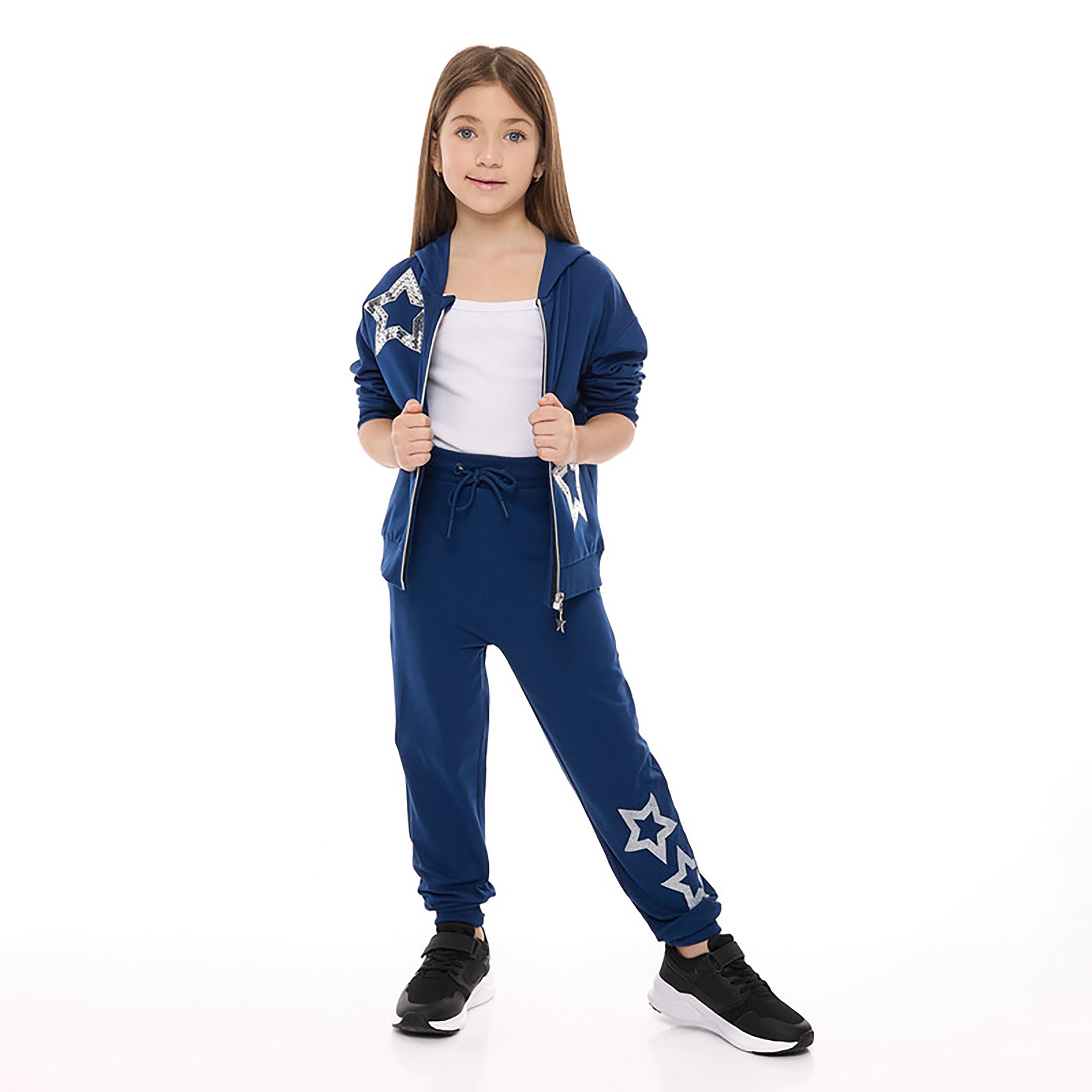 جاكيت مزين بأكمام طويلة قطعتين مع بنطال ركض من فيكتور اند جين-girls-clothing-winterwear-setsandcoords-image-2