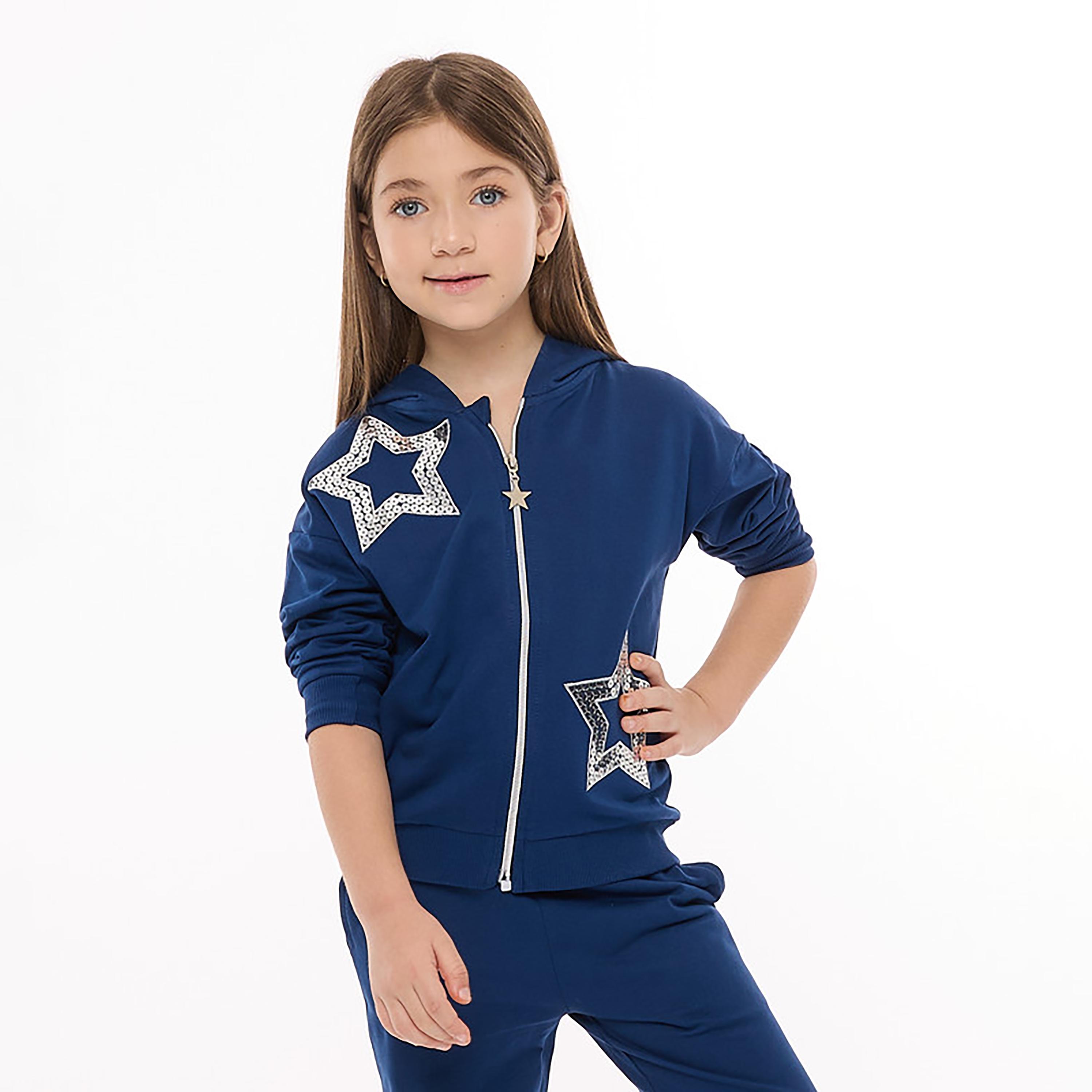جاكيت مزين بأكمام طويلة قطعتين مع بنطال ركض من فيكتور اند جين-girls-clothing-winterwear-setsandcoords-image-4