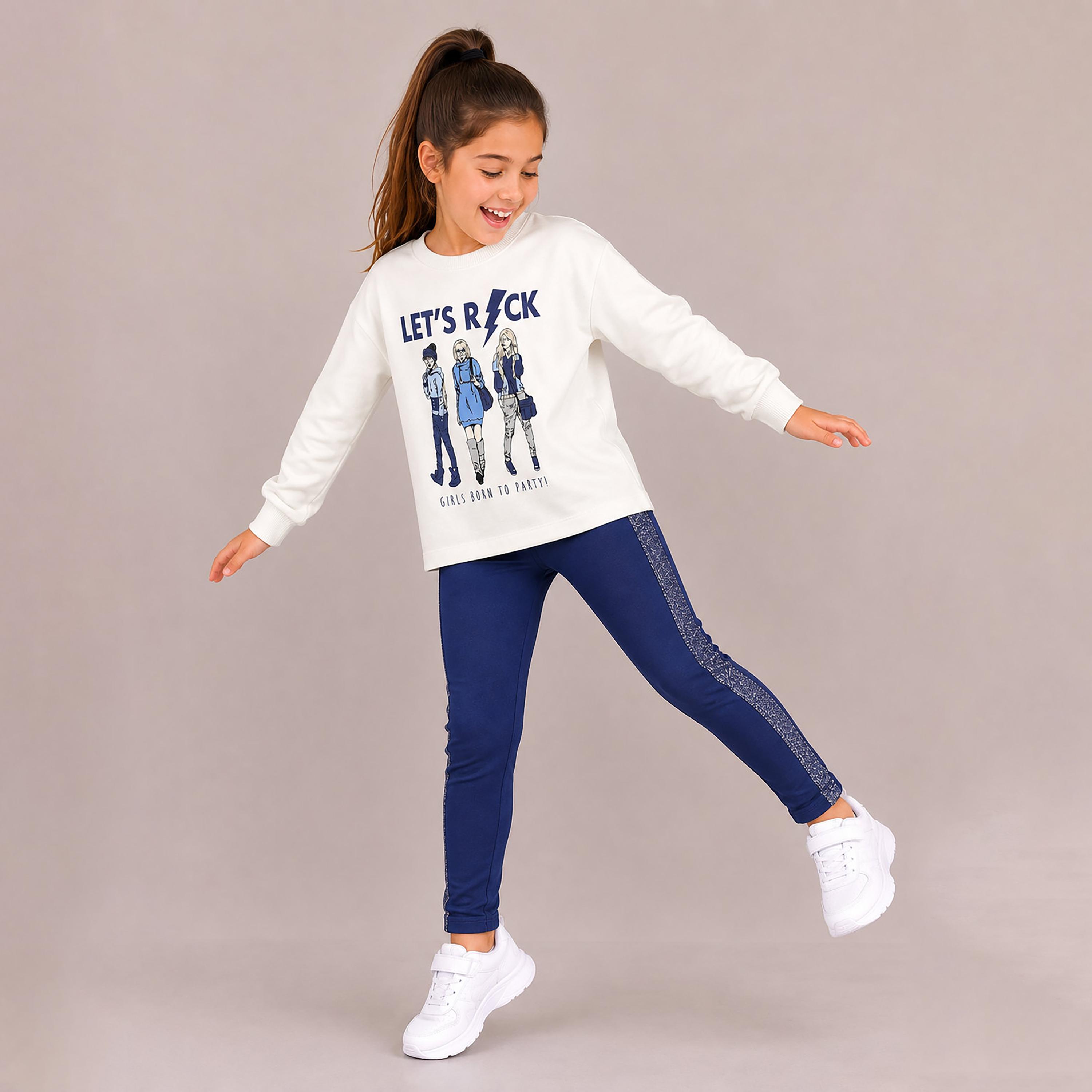 تي شيرت مطبوع بأكمام طويلة قطعتين مع بنطلون من فيكتور اند جين-baby-girls-clothing-setsandcoords-image-3