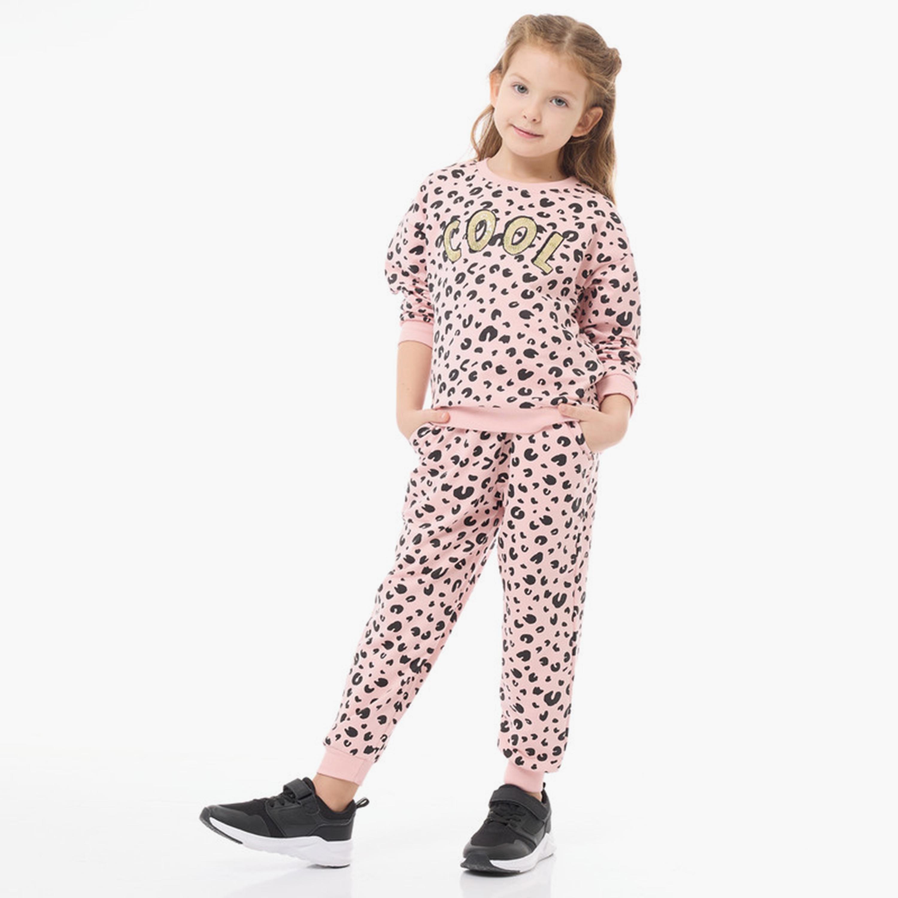 Victor and Jane 2-Piece Printed Long Sleeves Sweatshirt with Joggers-girls-clothing-winterwear-setsandcoords-image-1