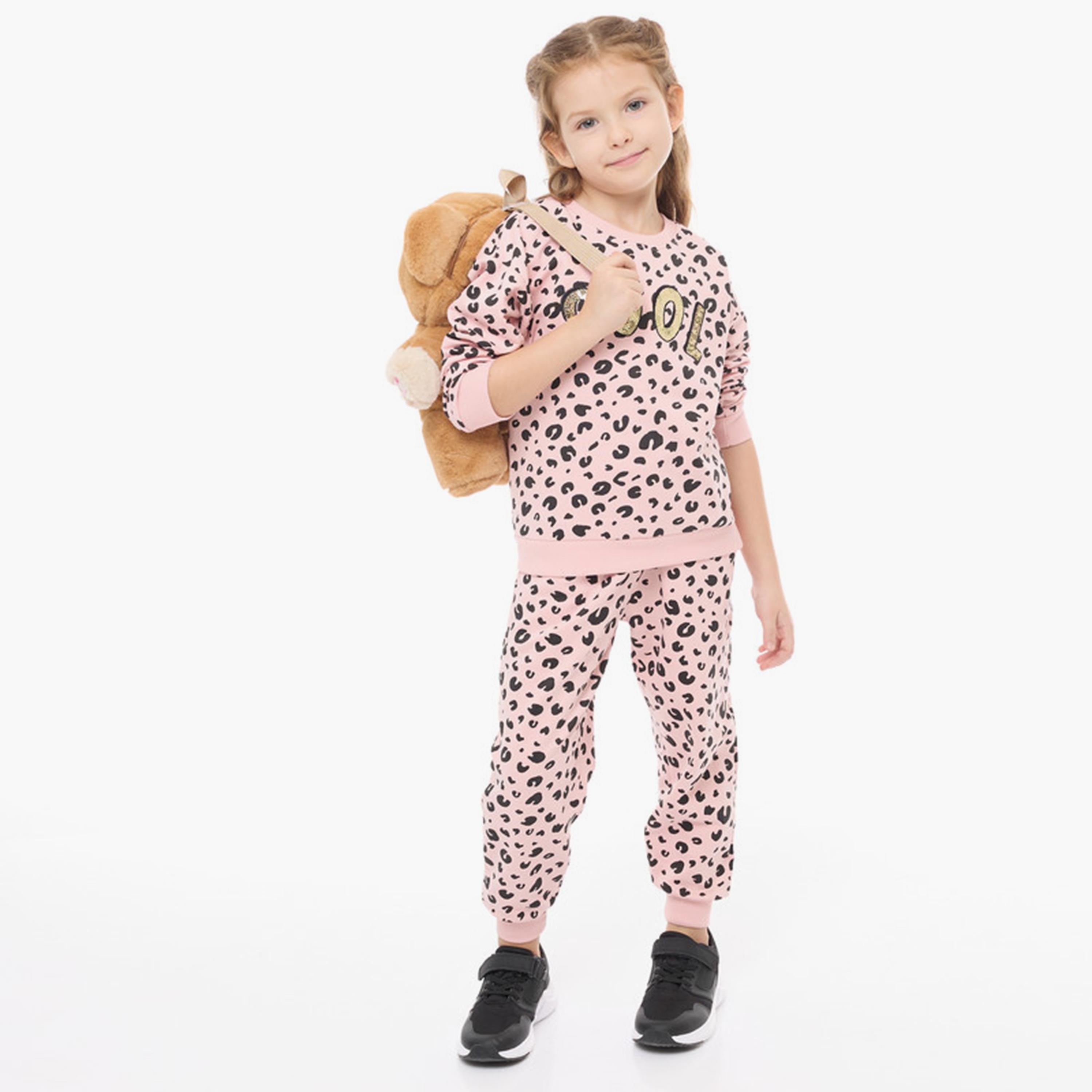 Victor and Jane 2-Piece Printed Long Sleeves Sweatshirt with Joggers-girls-clothing-winterwear-setsandcoords-image-2