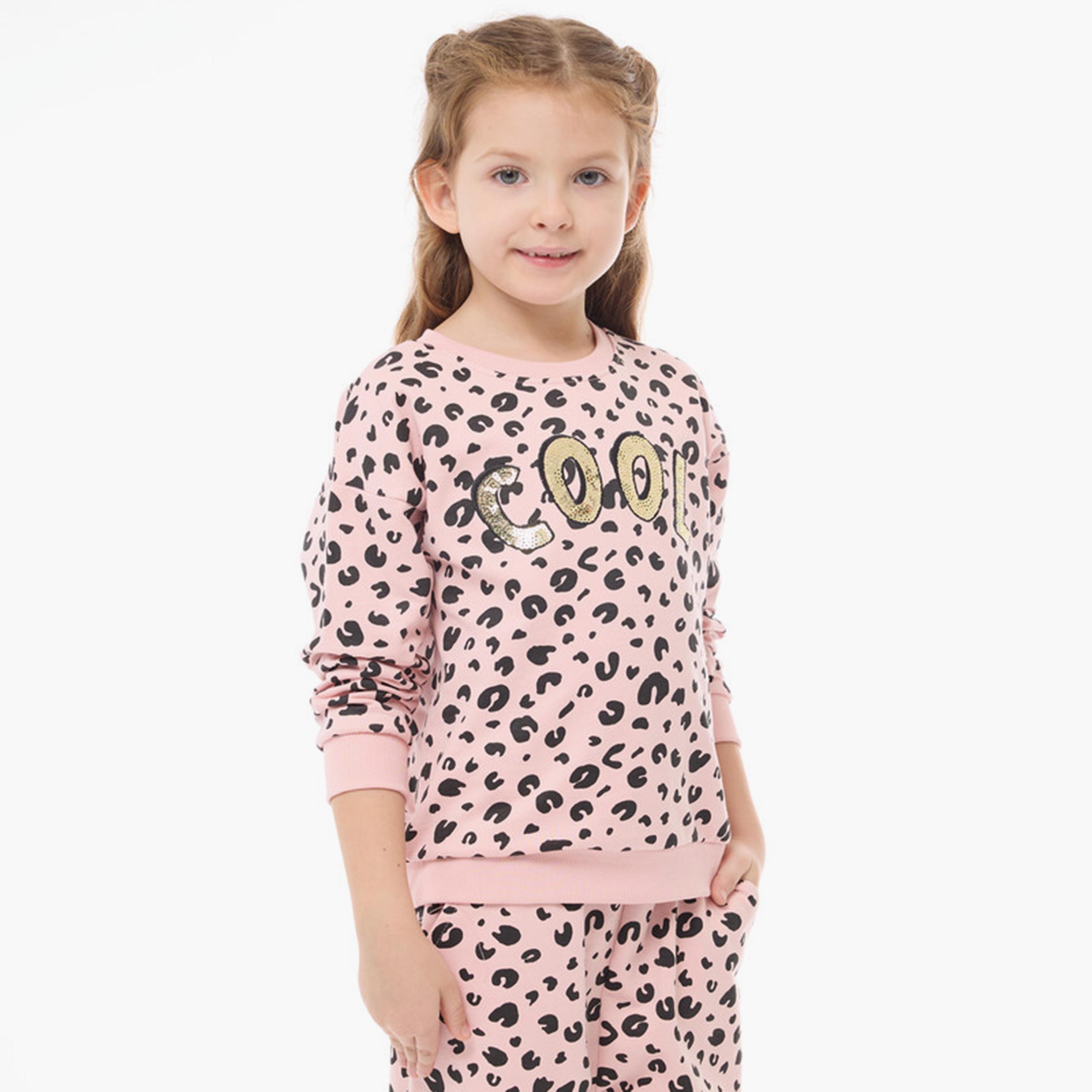 Victor and Jane 2-Piece Printed Long Sleeves Sweatshirt with Joggers-girls-clothing-winterwear-setsandcoords-image-4
