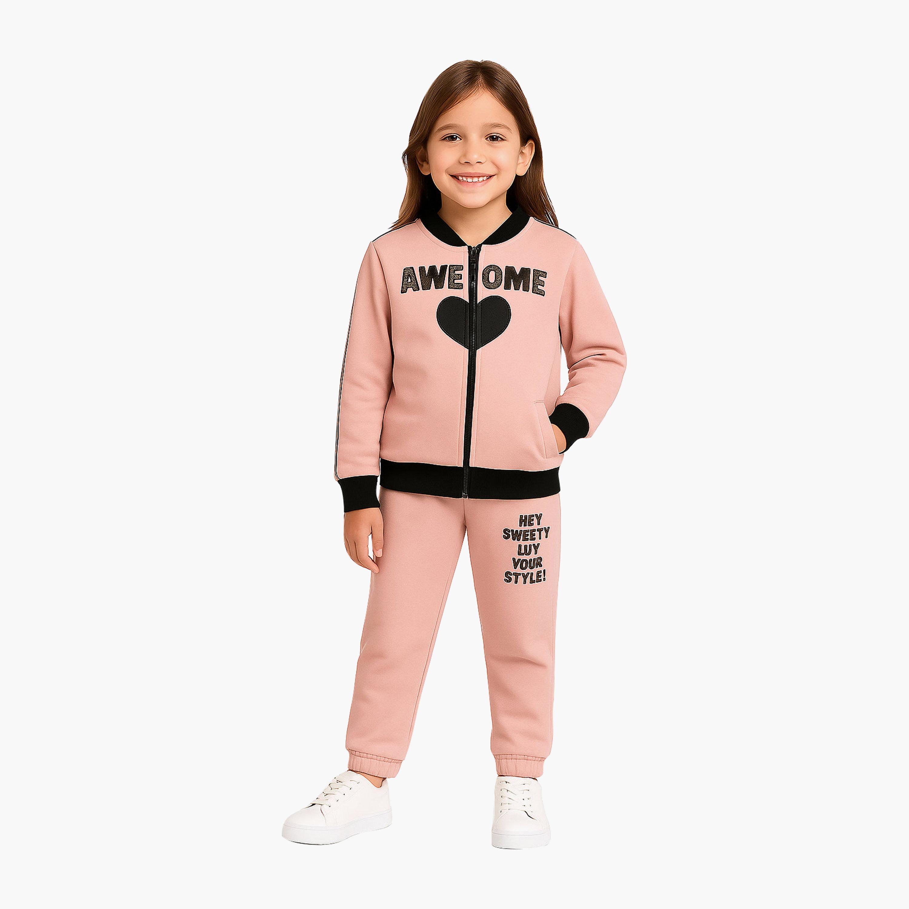 Victor and Jane 2-Piece Embroidered Long Sleeves Jacket with Joggers-girls-clothing-winterwear-setsandcoords-image-3