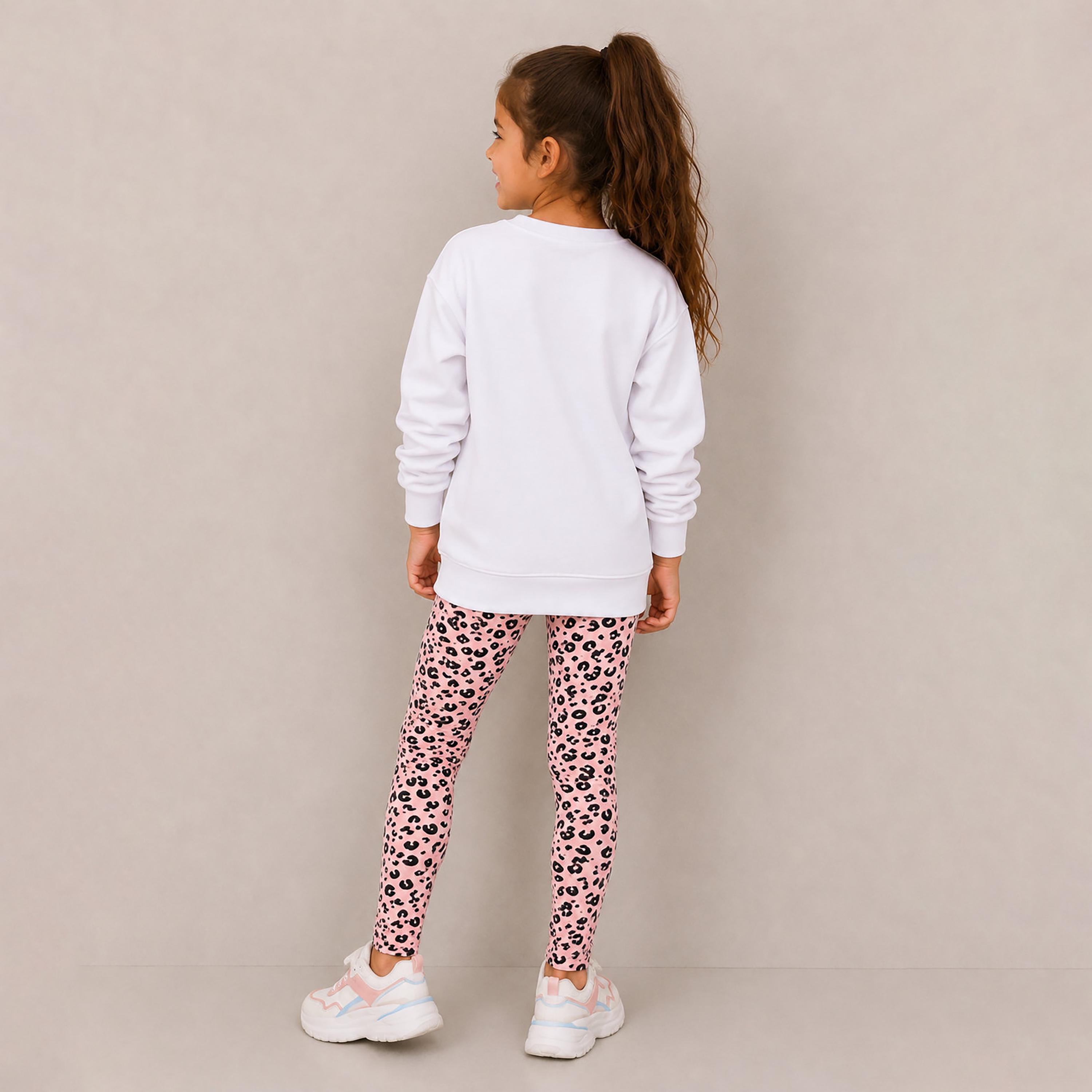 تي شيرت مطبوع بأكمام طويلة قطعتين مع بنطال ضيق من فيكتور اند جين-baby-girls-clothing-setsandcoords-image-2