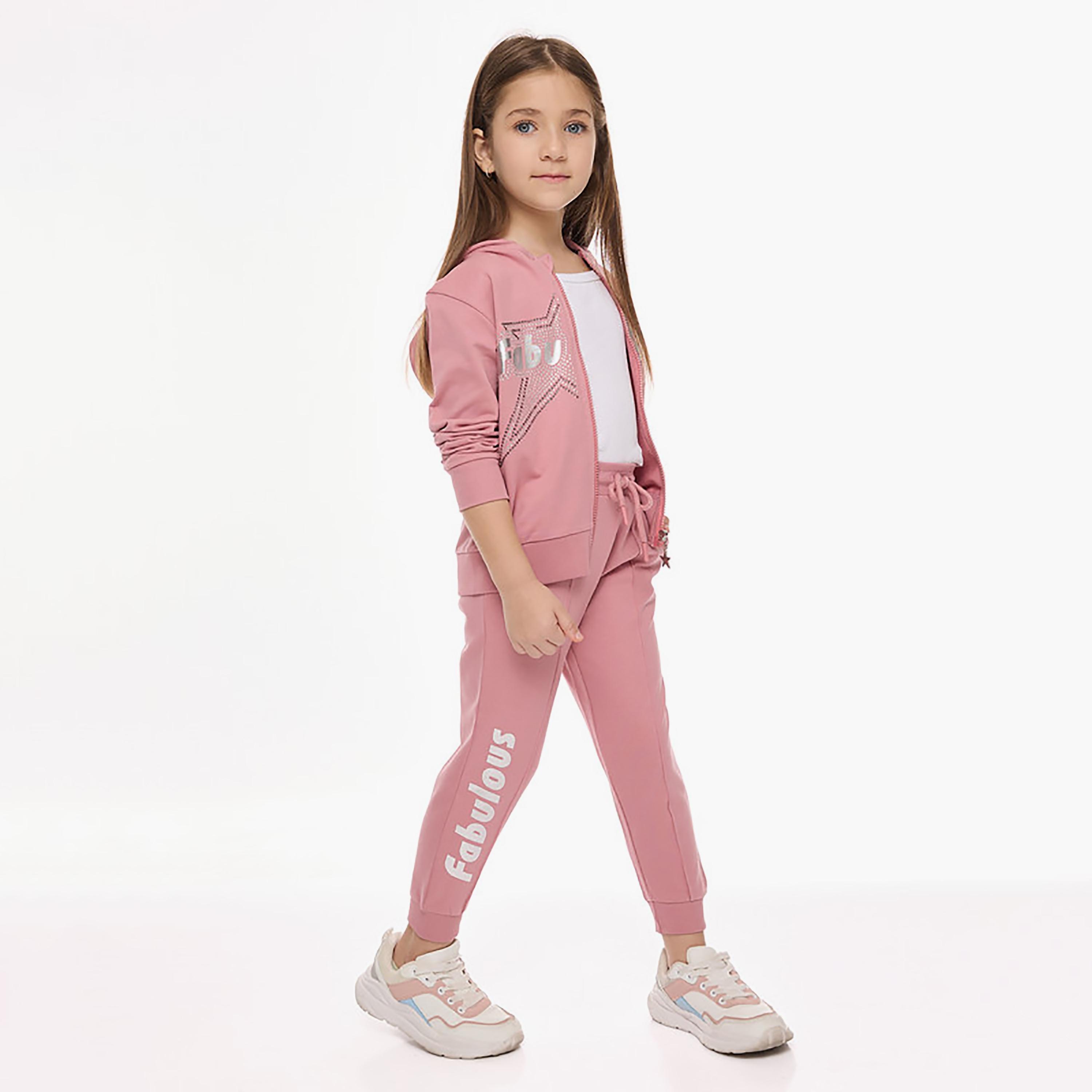 جاكيت قطعتين مطبوع بأكمام طويلة مع بنطال ركض من فيكتور اند جين-girls-clothing-winterwear-setsandcoords-image-5