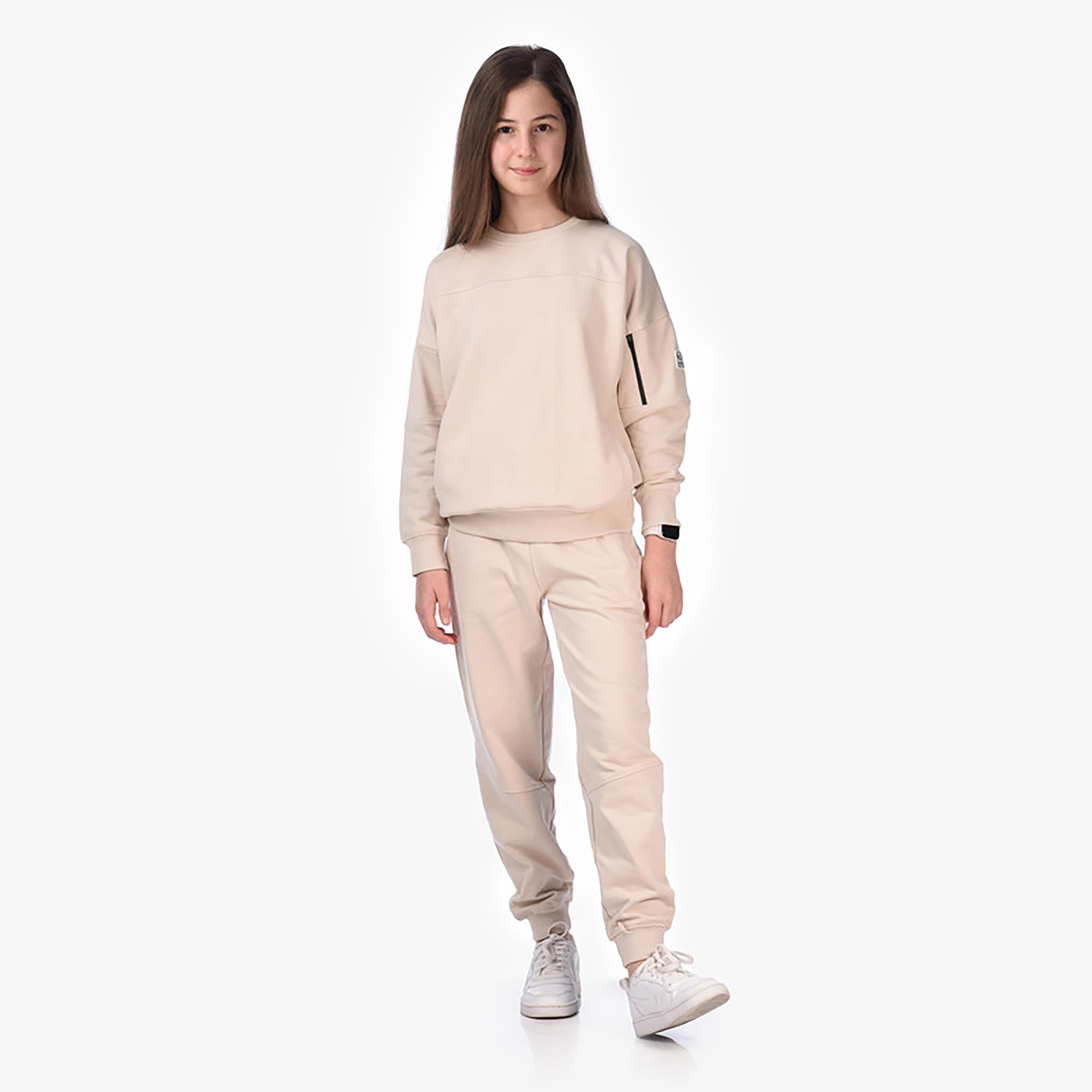 سويت شيرت بأكمام طويلة قطعتين مع بنطال ركض من فيكتور اند جين-girls-clothing-winterwear-setsandcoords-image-6