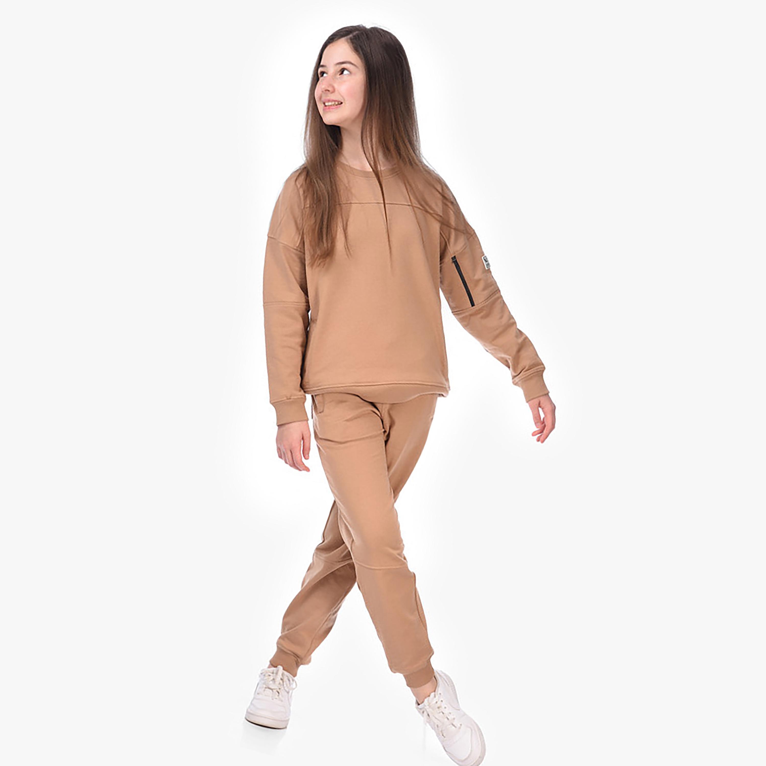 Victor and Jane 2-Piece Solid Long Sleeves Sweatshirt with Joggers-girls-clothing-winterwear-setsandcoords-image-3
