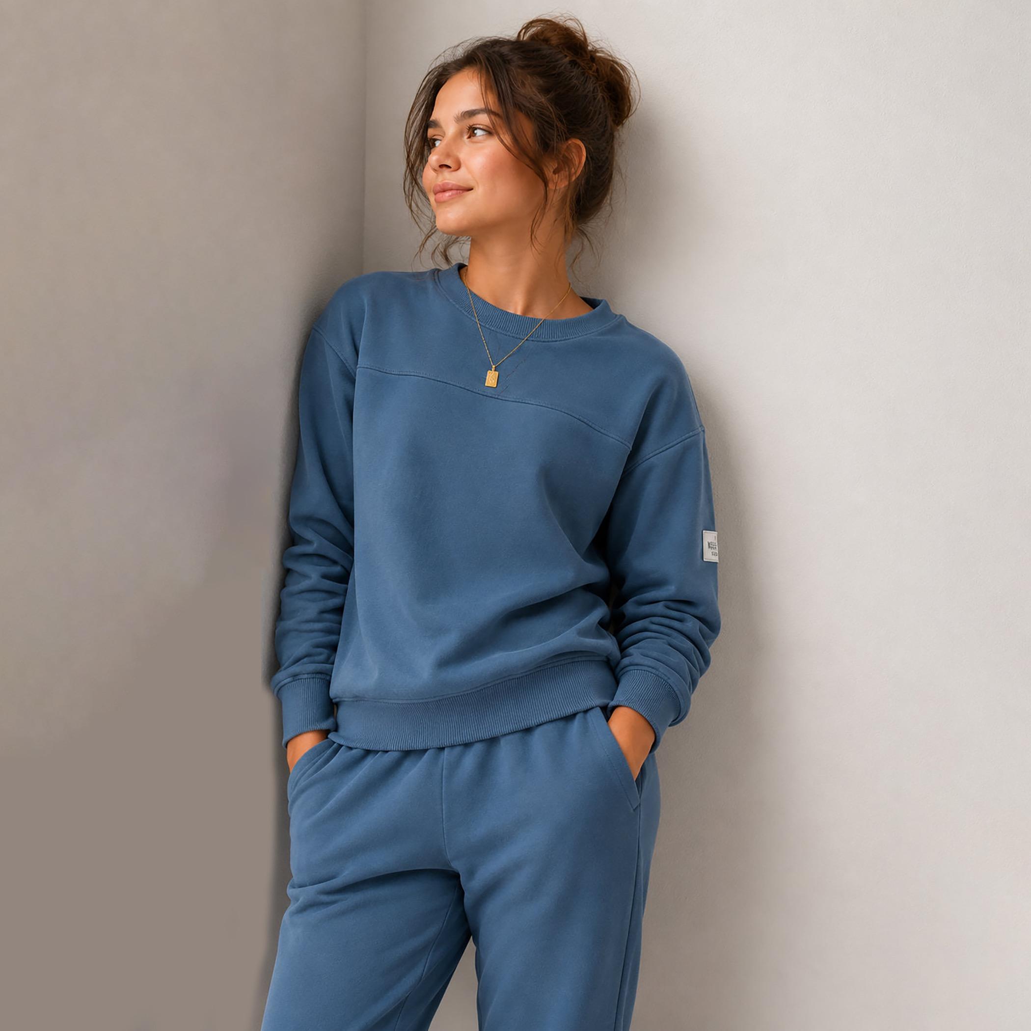 سويت شيرت بأكمام طويلة قطعتين مع بنطال ركض من فيكتور اند جين-girls-clothing-winterwear-setsandcoords-image-2