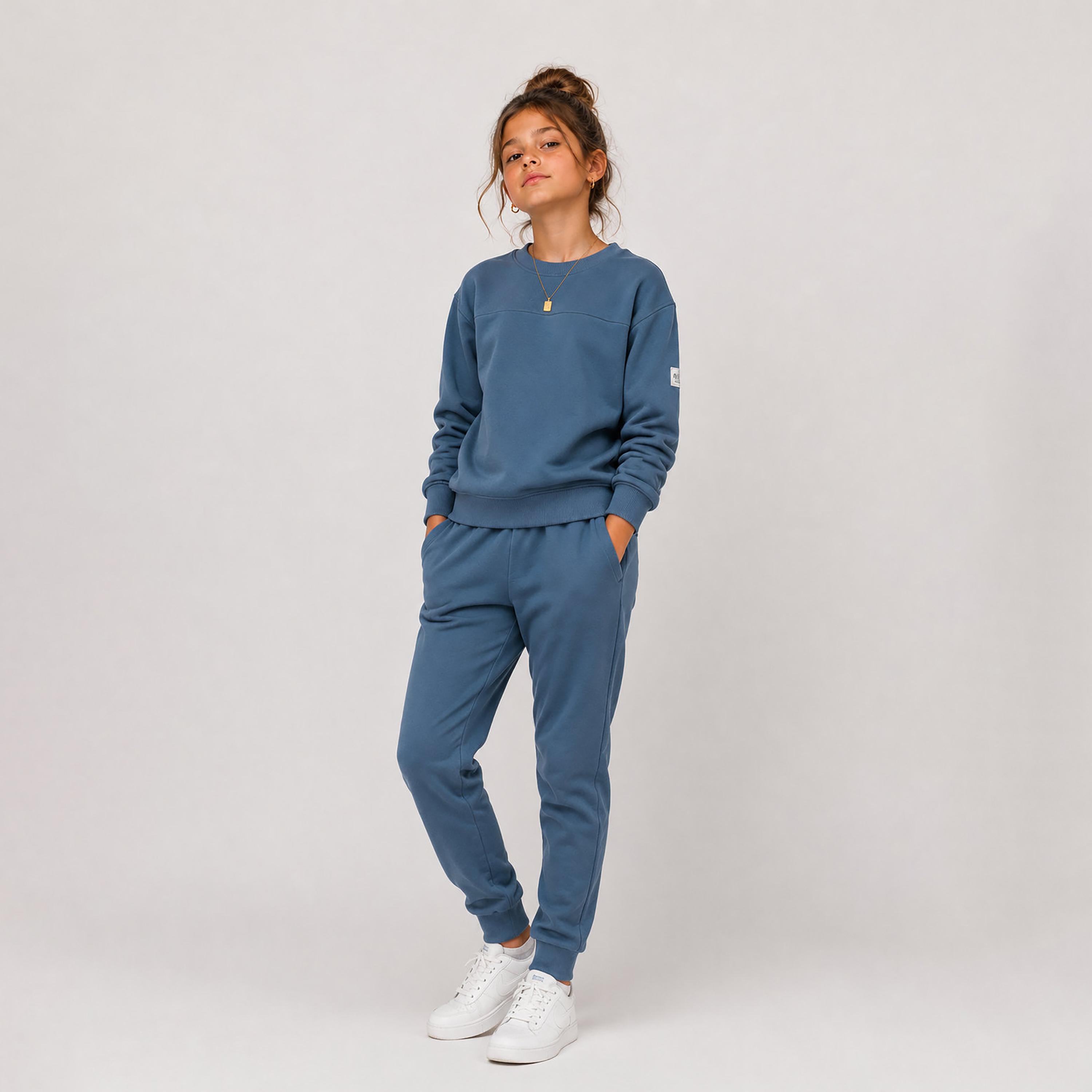 سويت شيرت بأكمام طويلة قطعتين مع بنطال ركض من فيكتور اند جين-girls-clothing-winterwear-setsandcoords-image-3