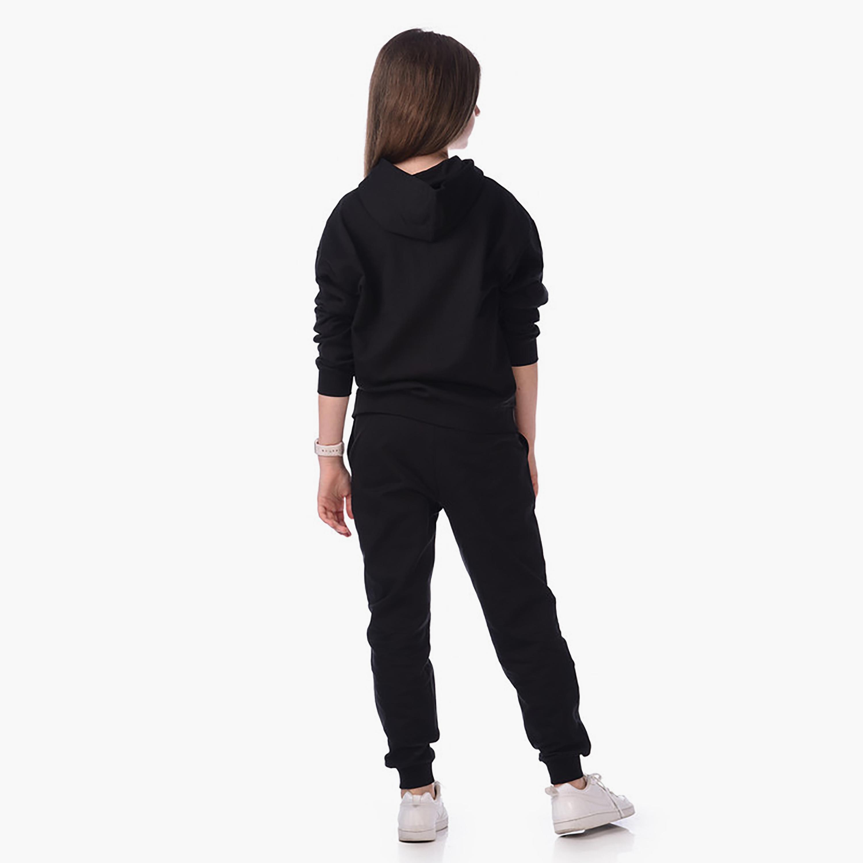 جاكيت مطرز بأكمام طويلة قطعتين مع بنطال ركض من فيكتور اند جين-girls-clothing-winterwear-setsandcoords-image-5