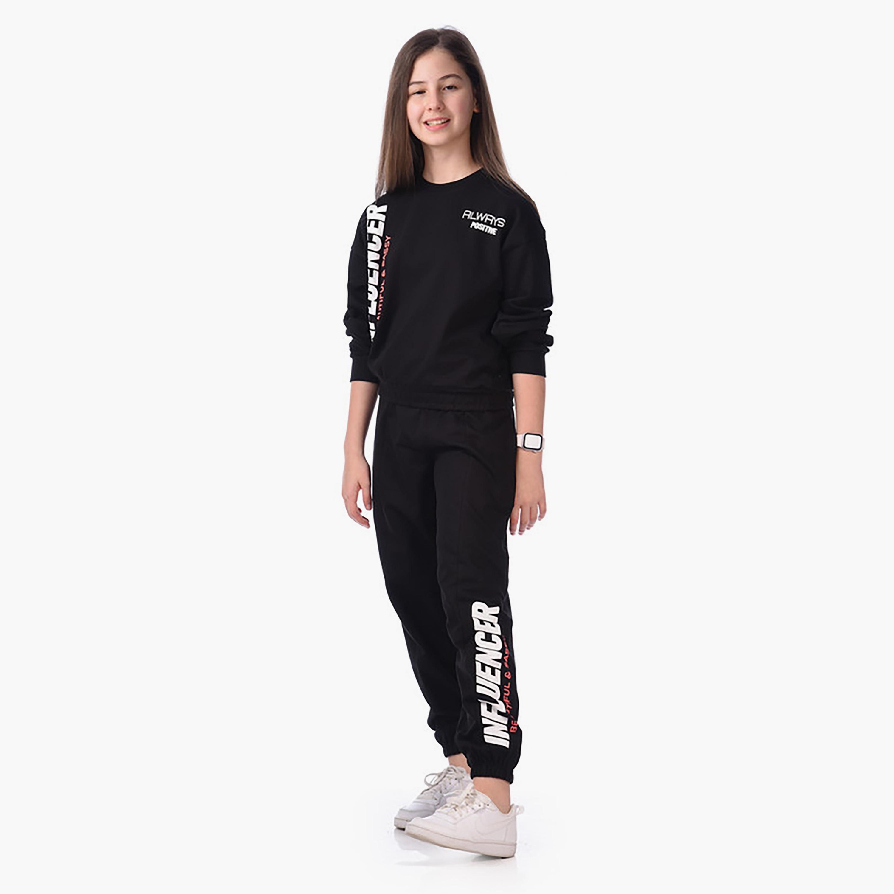 Victor and Jane 2-Piece Printed Long Sleeves Sweatshirt with Joggers-girls-clothing-winterwear-setsandcoords-image-1