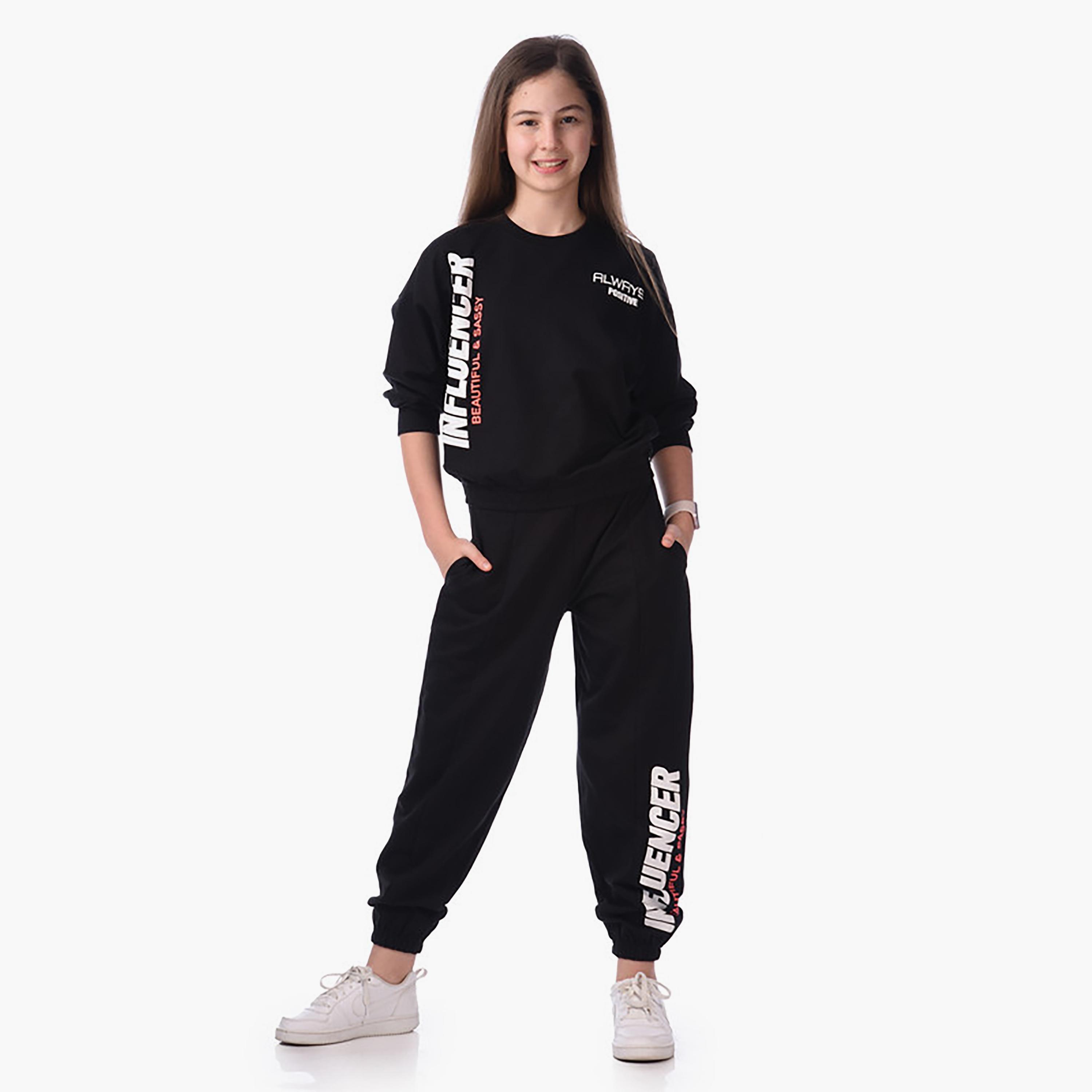 Victor and Jane 2-Piece Printed Long Sleeves Sweatshirt with Joggers-girls-clothing-winterwear-setsandcoords-image-3
