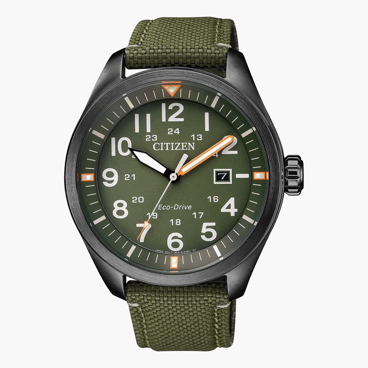 Citizen Men's Green Analog Fabric Strap Watch AW 5005 21Y-men-watchesandjewellery-watches-image-1