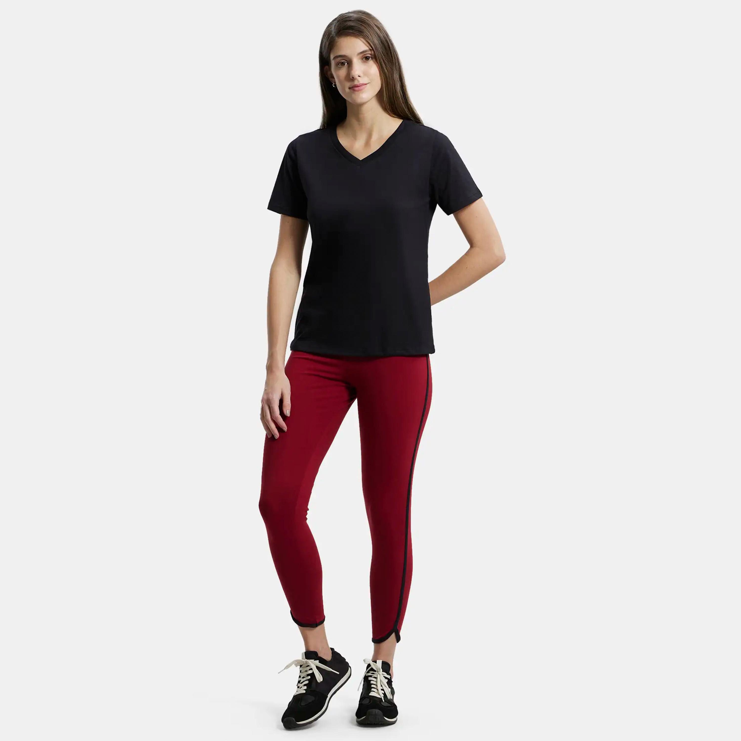 Jockey Women's Athleisure  V-Neck T-Shirt-women-clothing-tshirts-image-8