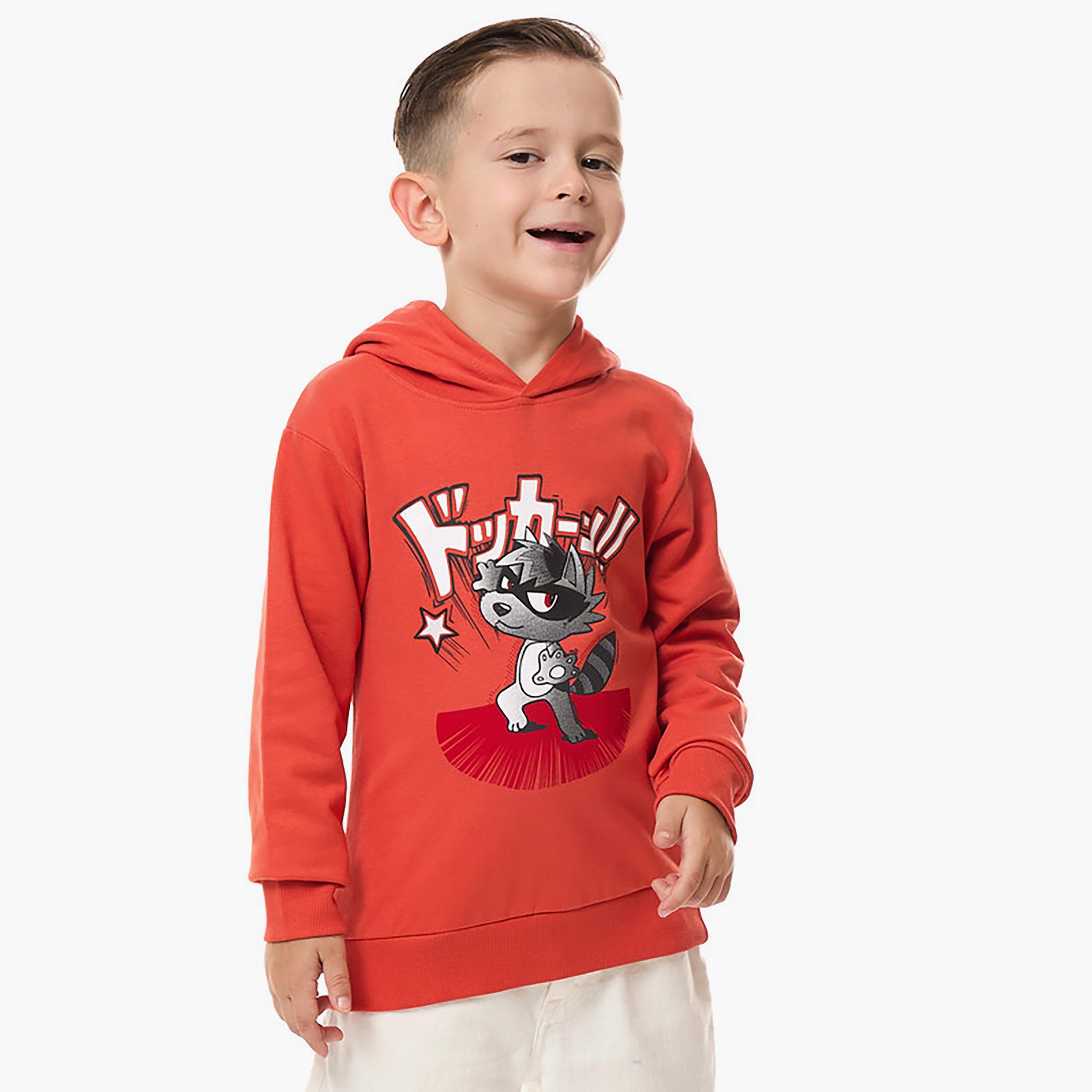 Victor and Jane Printed Long Sleeves Hoodie-baby-boys-clothing-winterwear-sweatshirts-image-1