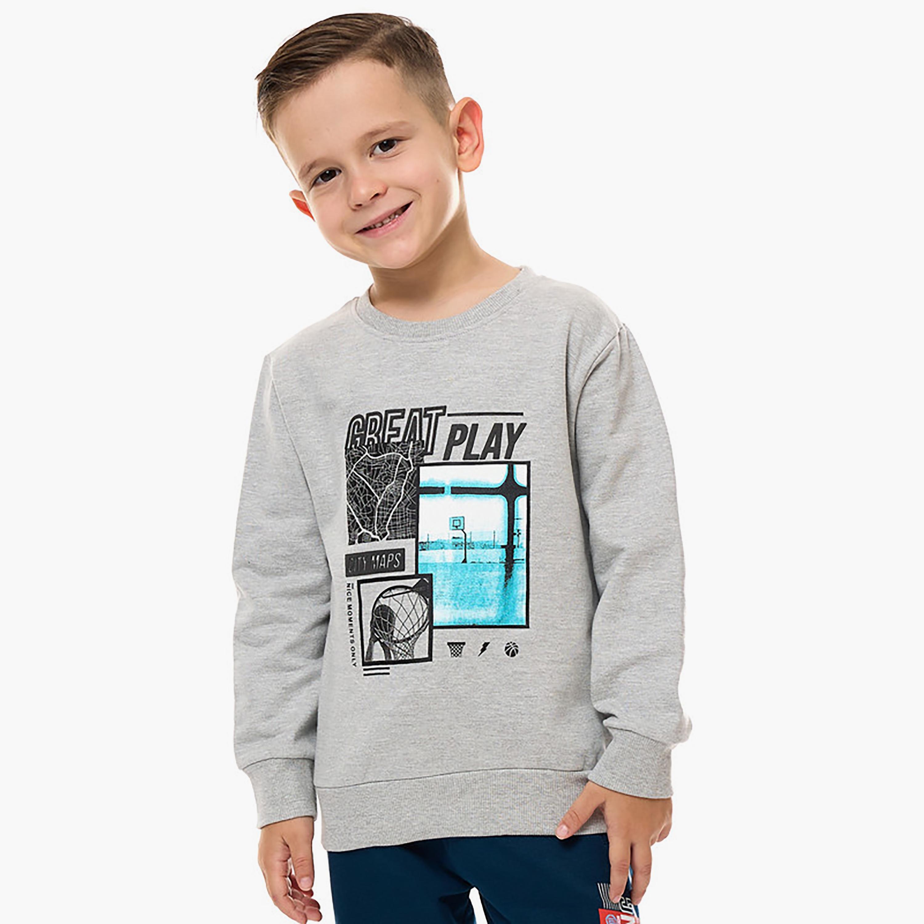 Victor and Jane Printed Long Sleeves Sweatshirt-baby-boys-clothing-winterwear-sweatshirts-image-1