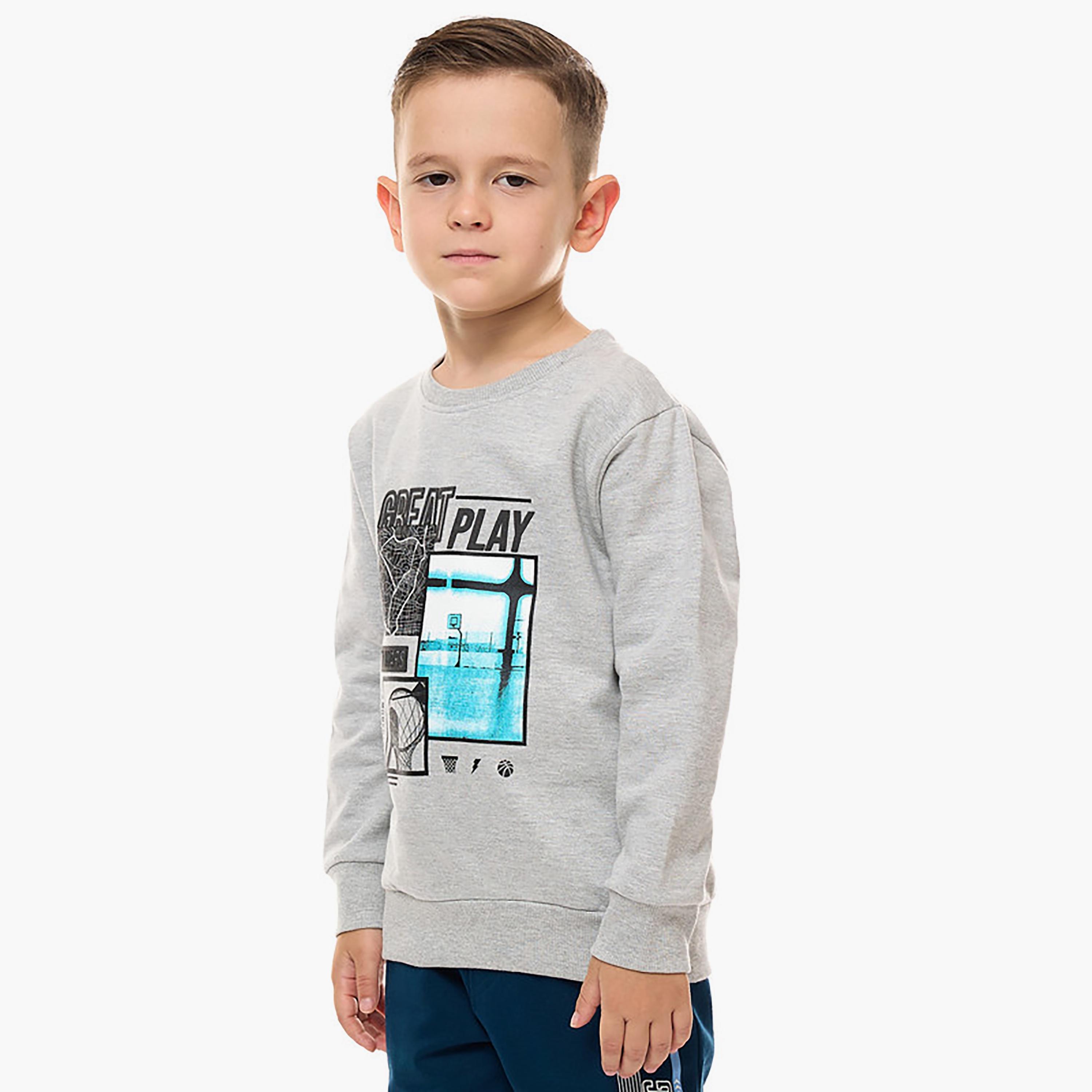 Victor and Jane Printed Long Sleeves Sweatshirt-baby-boys-clothing-winterwear-sweatshirts-image-2