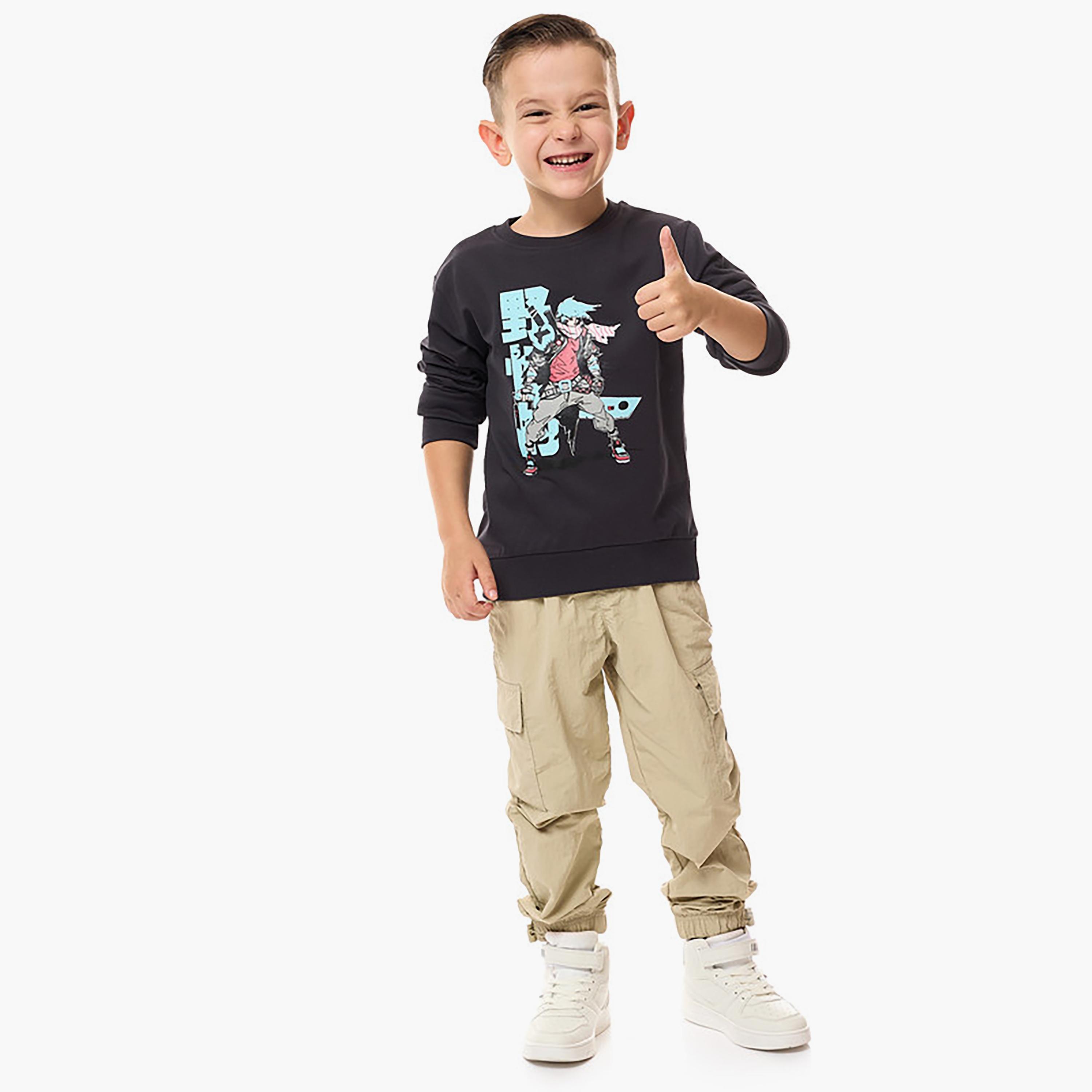 Victor and Jane Printed Long Sleeves Sweatshirt-boys-clothing-sweatshirts-image-4