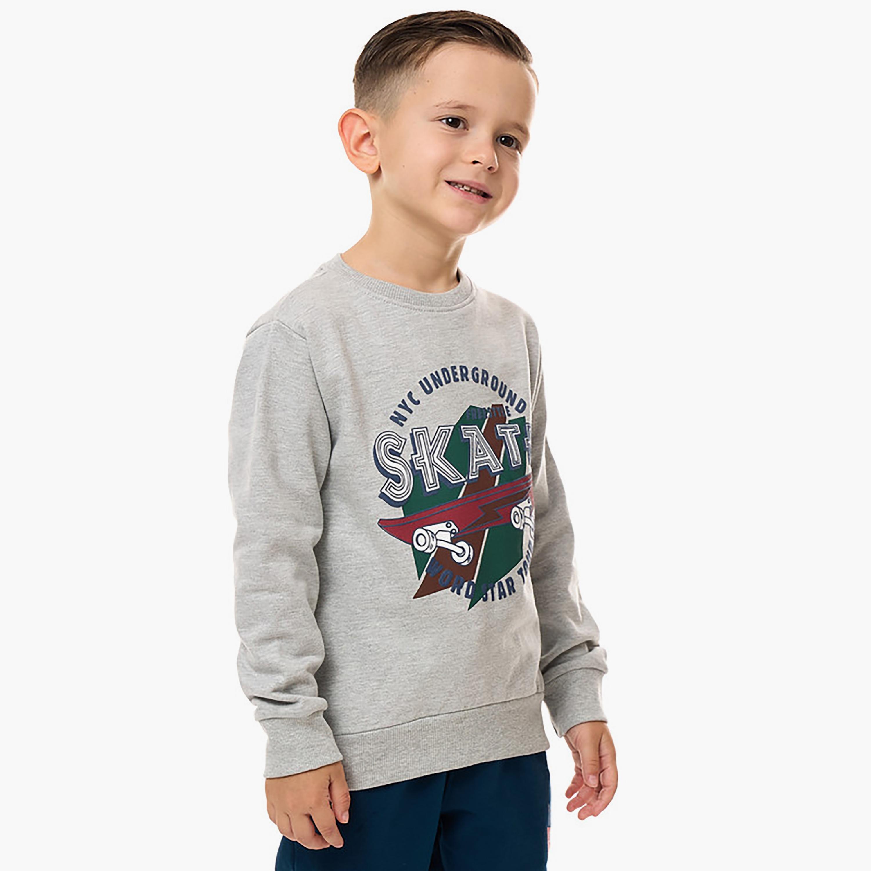 Victor and Jane Printed Long Sleeves Sweatshirt-baby-boys-clothing-winterwear-sweatshirts-image-2