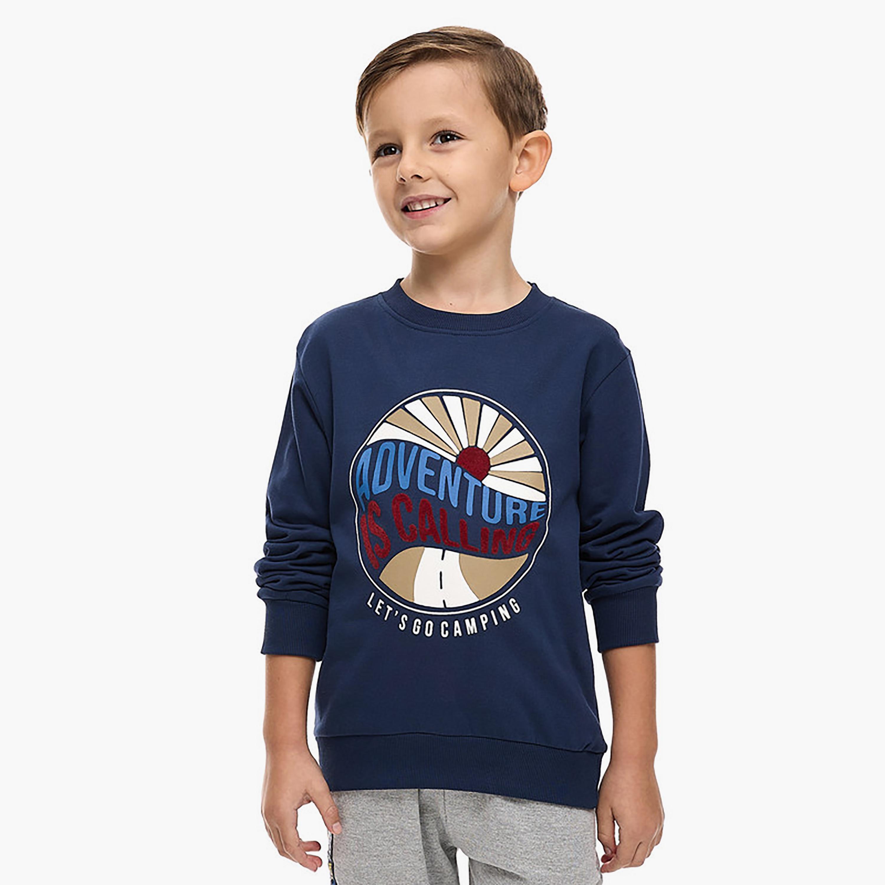 Victor and Jane Printed Long Sleeves Sweatshirt-baby-boys-clothing-winterwear-sweatshirts-image-1