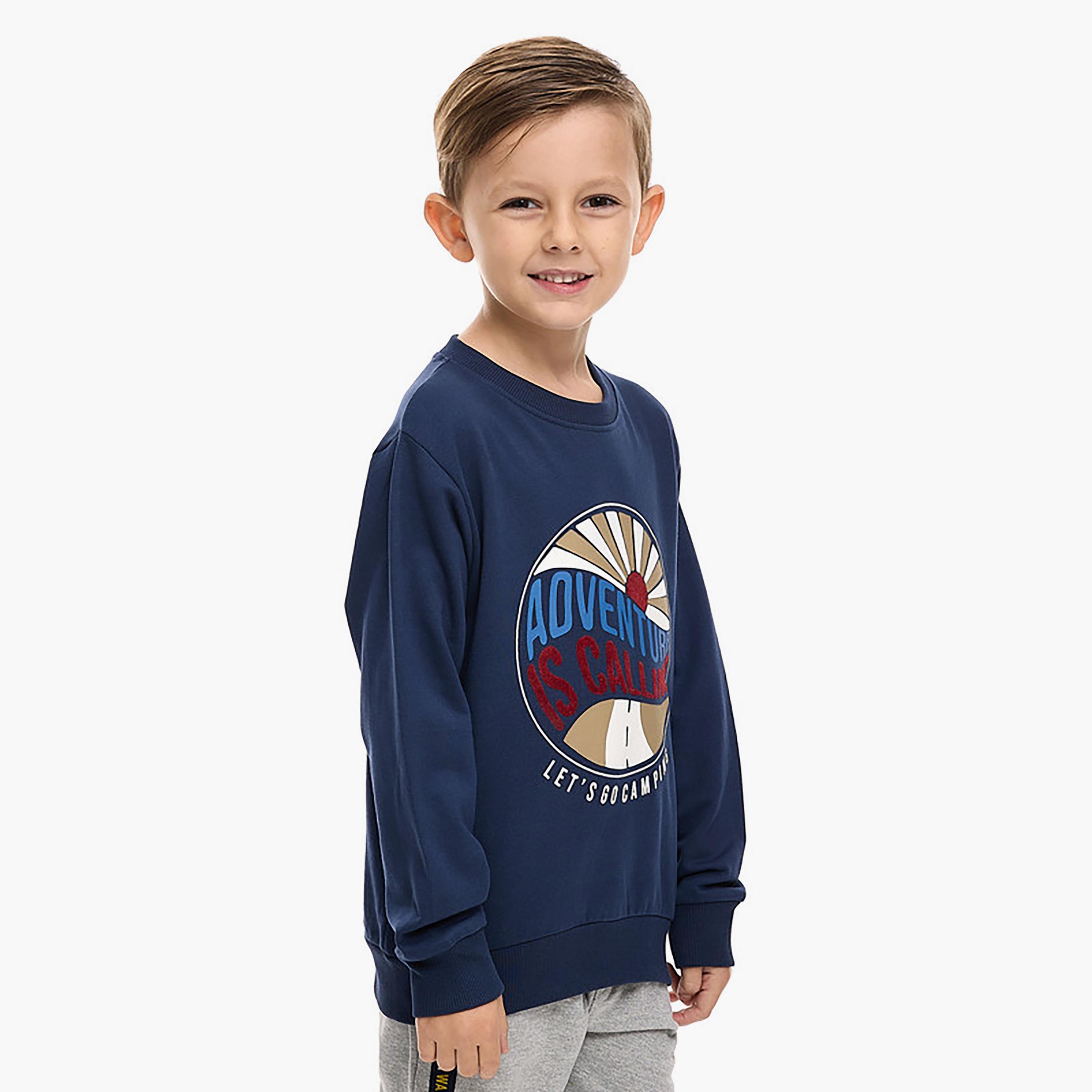 Victor and Jane Printed Long Sleeves Sweatshirt-baby-boys-clothing-winterwear-sweatshirts-image-2